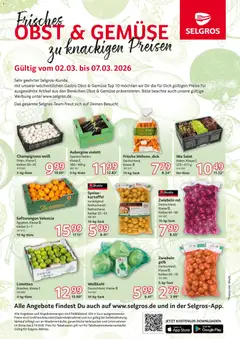 Selgros Obst & Gemüse ab 02.03.2026 gültig
