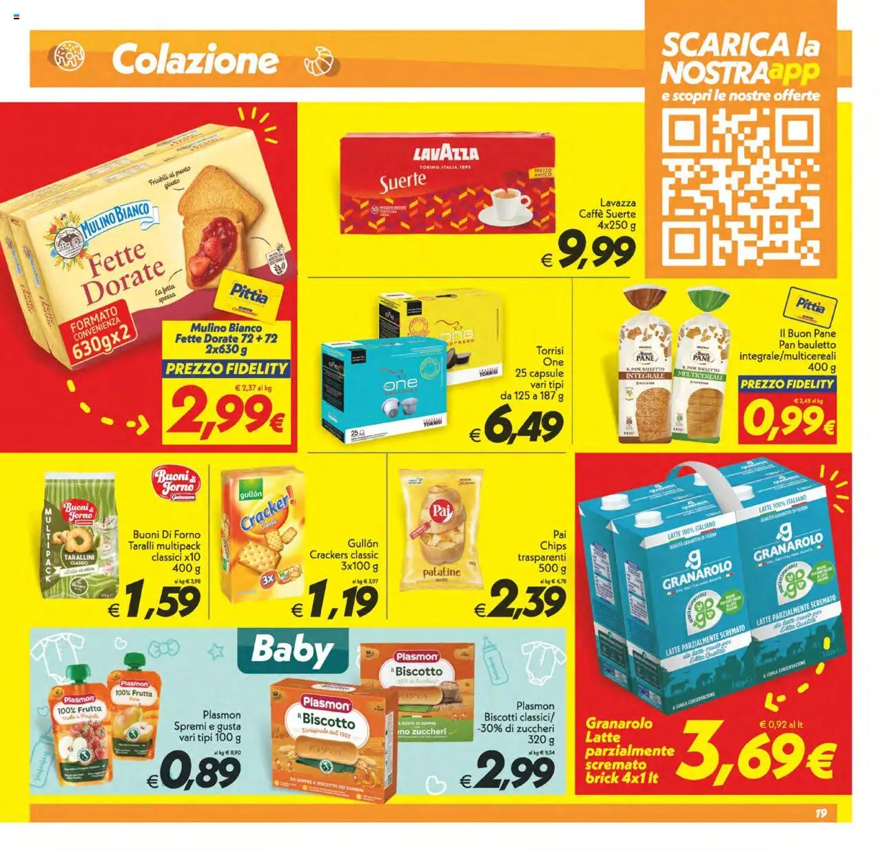 Volantino SuperConveniente del 24.07.2025 | Pagina: 19 | Prodotti: Caffè, Biscotti, Latte, Lavazza