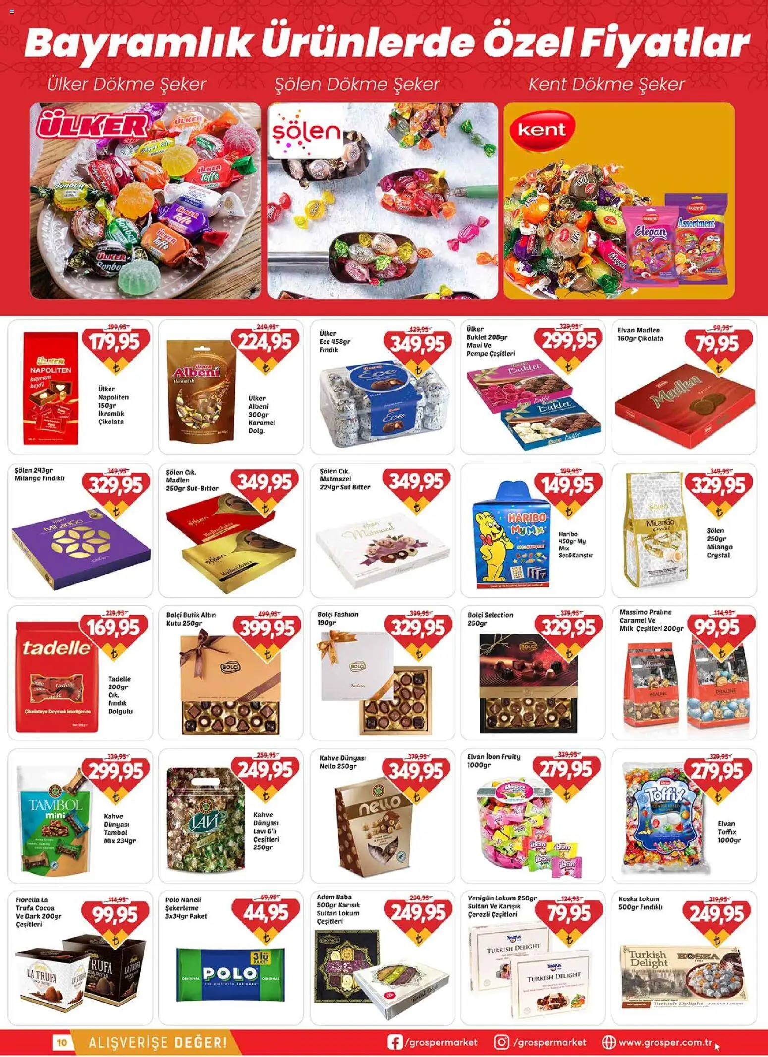 Grosper Katalog - 13.03.2026 tarihinden itibaren geçerlidir | Sayfa: 10 | Ürünler: Kutu, Süt, Kahve, Çikolata