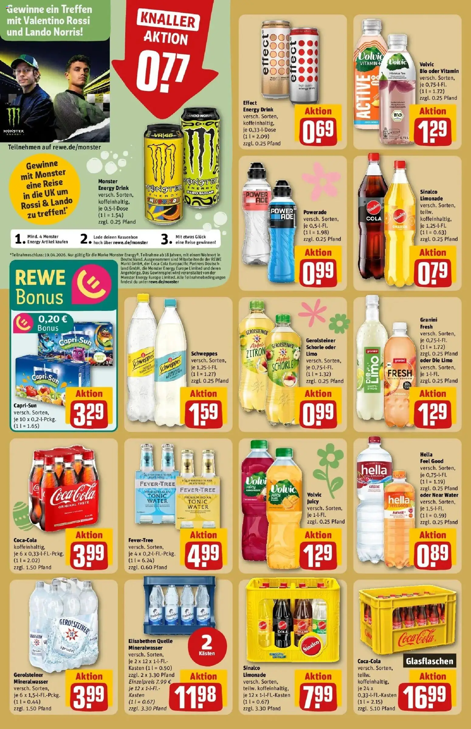 Rewe Prospekt Frankfurt / Eschersheim	 – gültig ab 30.03.2026 | Seite: 22 | Produkte: Cola, Monster, Hella, Gerolsteiner