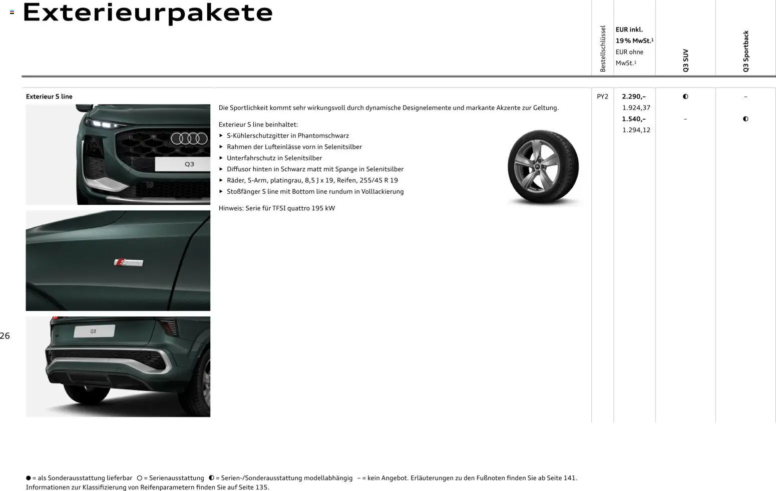 Audi Q3 – gültig ab 29.01.2026 | Seite: 26