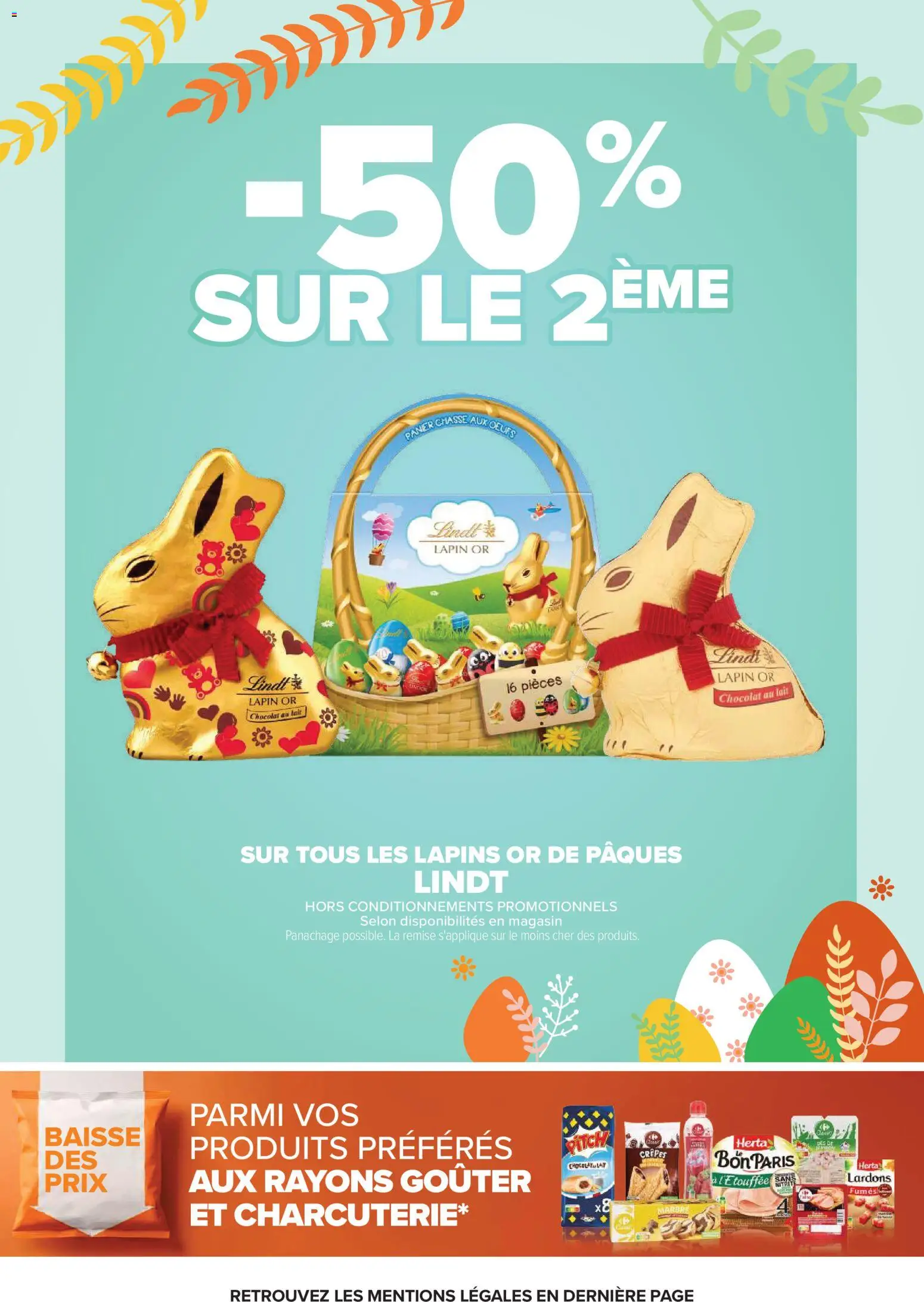 {H1} | Page: 2 | Produits: Lardons, Œufs, Chocolat, Lindt