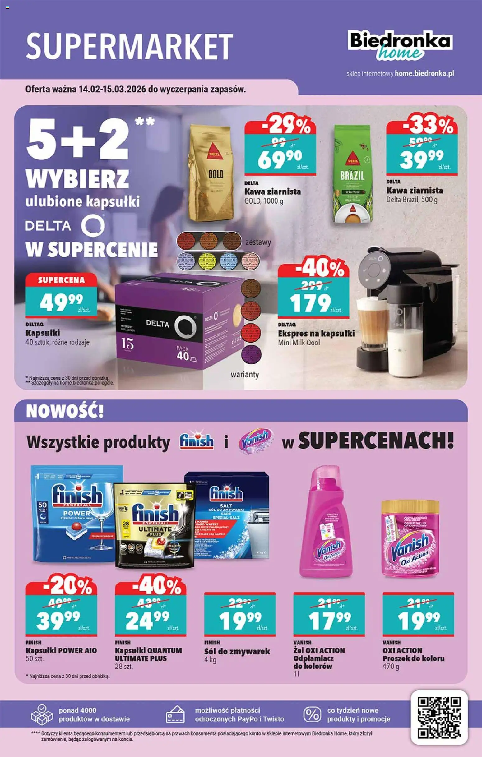 Biedronka gazetka - Hity i inspiracje od 14.02.2026 | Strona: 41 | Produkty: Vanish, Sól do zmywarki, Odplamiacz, Sól