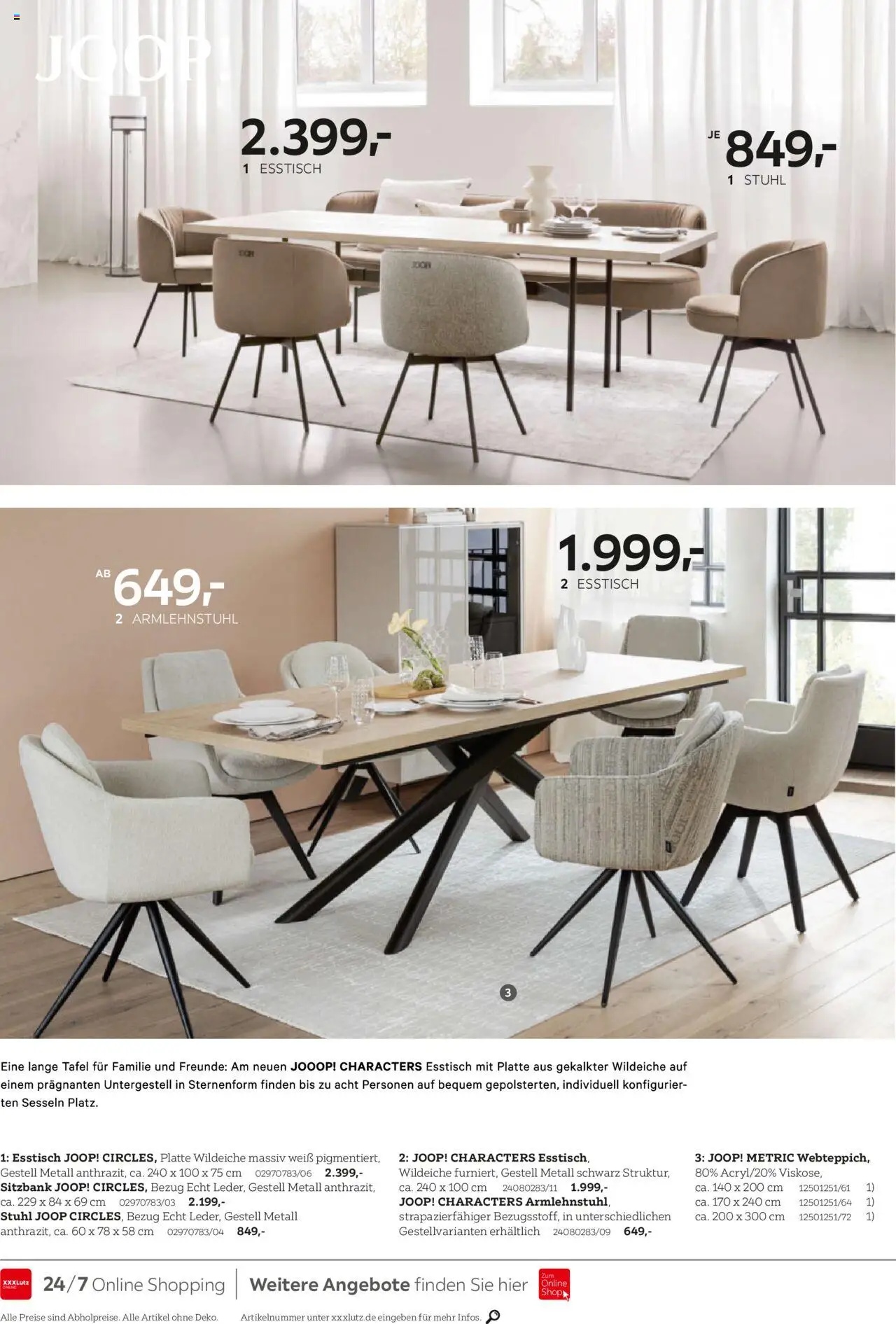 XXXL Lutz Home Collections - gültig ab dem 18.08.2025 | Seite: 6 | Produkte: Esstisch, Sitzbank, Stuhl