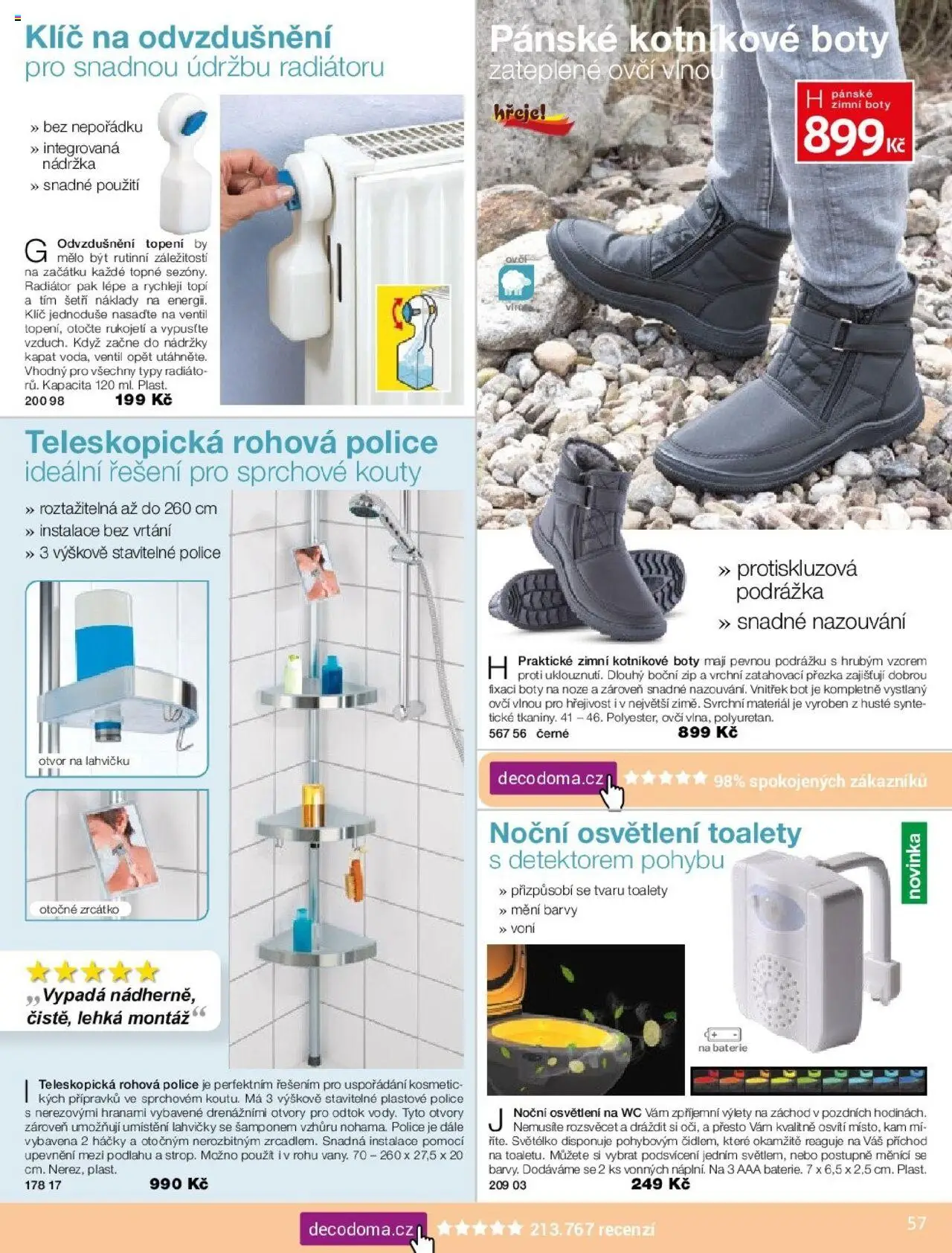 Decodoma katalog Podzim 2025 od 25.08.2025 | Strana: 57 | Produkty: Víno, Zimní boty, Wc, Baterie