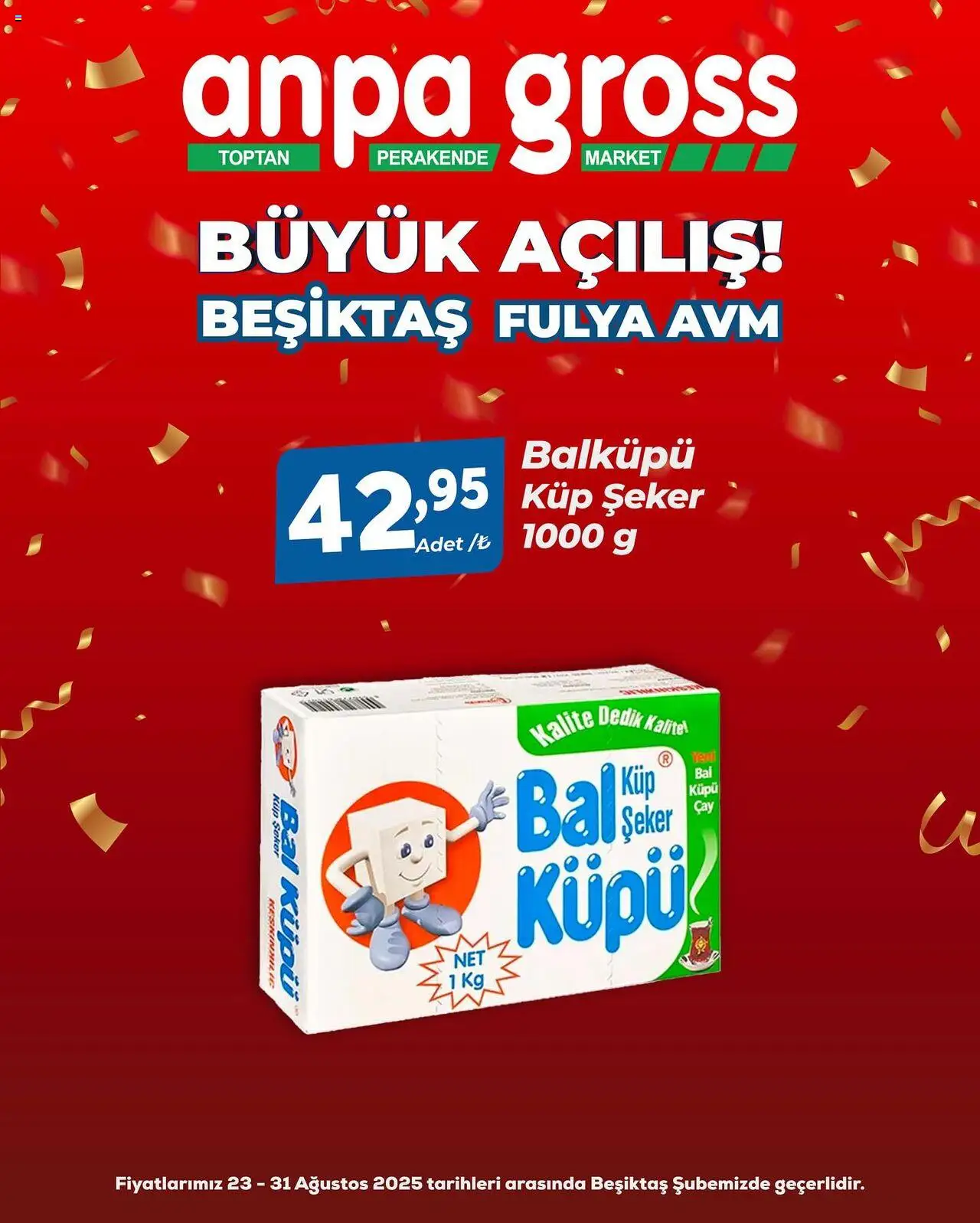 Anpa Gross Büyük Açılış - 23.08.2025 tarihinden itibaren geçerlidir | Sayfa: 51 | Ürünler: Şeker, Küp şeker