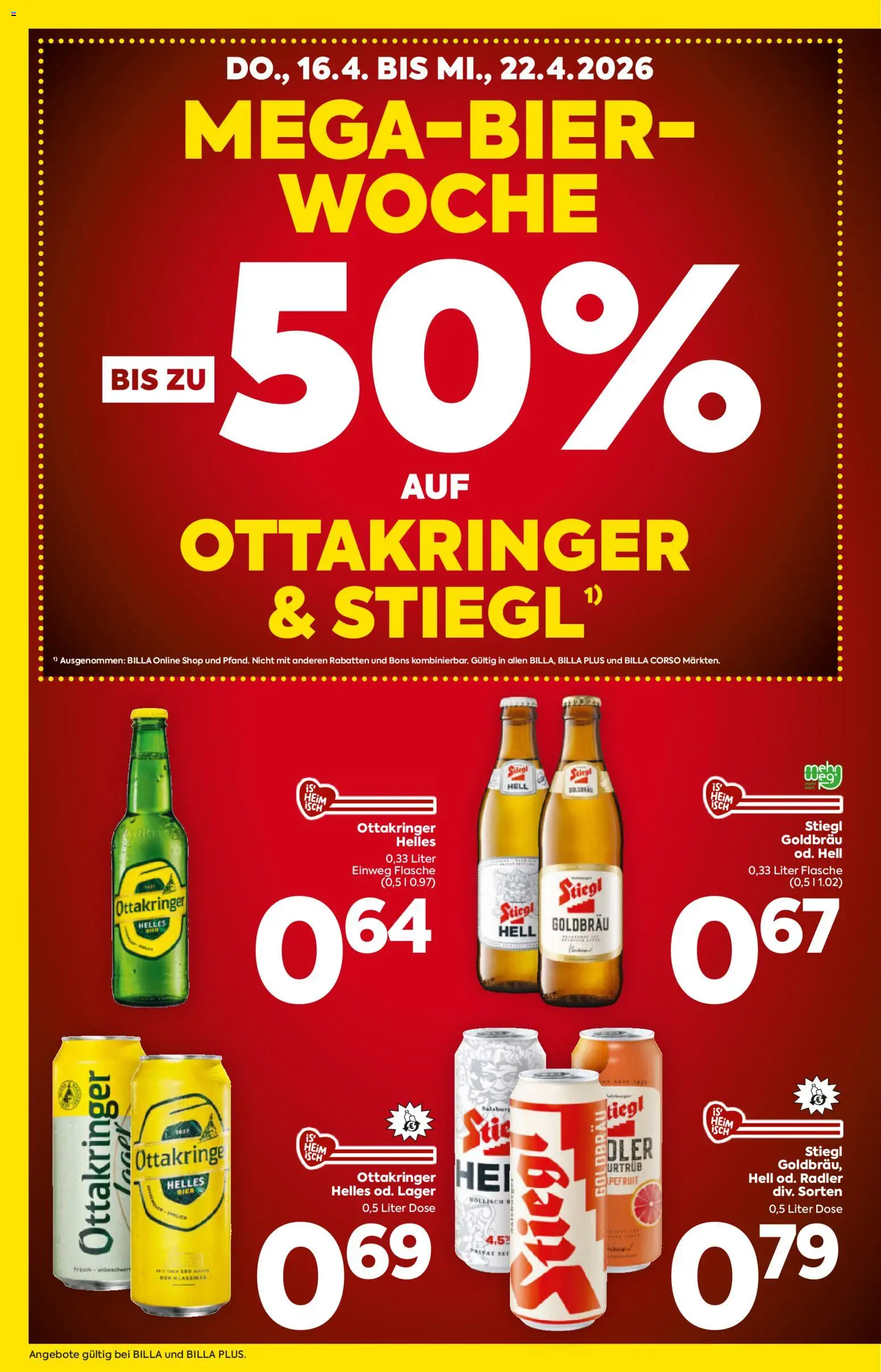 Billa Flugblatt - Oberösterreich gültig ab 16.04.2026 | Seite: 2 | Produkte: Bier