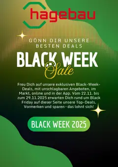 Hagebau - Black Friday - Ankündigung ab 17.11.2025 gültig