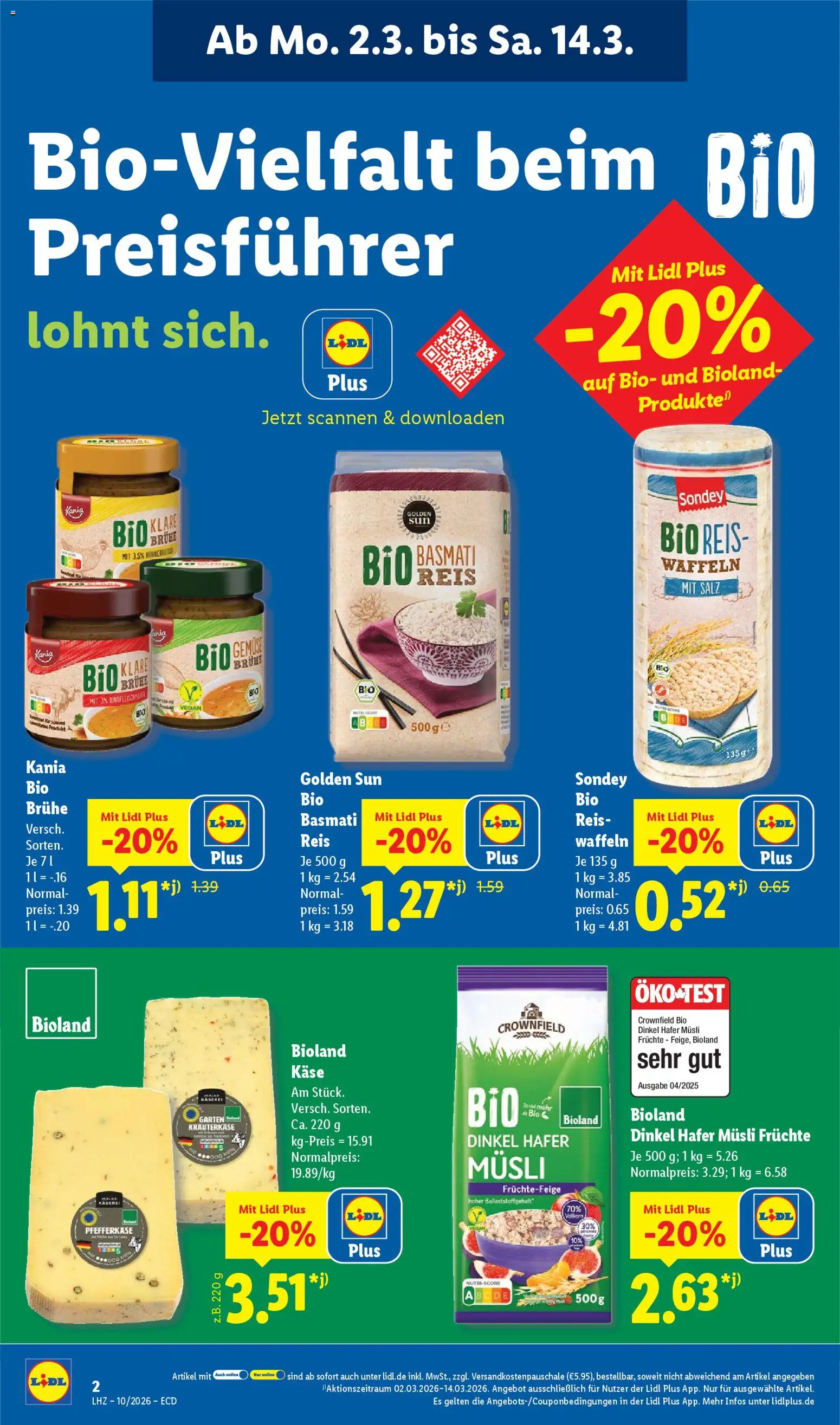 Lidl - Prospekt – gültig ab 02.03.2026 | Seite: 8 | Produkte: Musli, Käse, Salz, Reis
