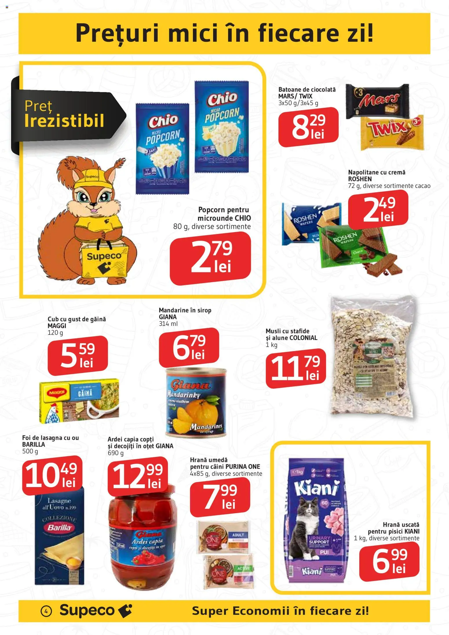 Noul catalog Supeco – valabil de la 16.04.2026 | Pagină: 4 | Produse: Alune, Konuşturucu Kuş Yemleri, Cremă, Mandarine