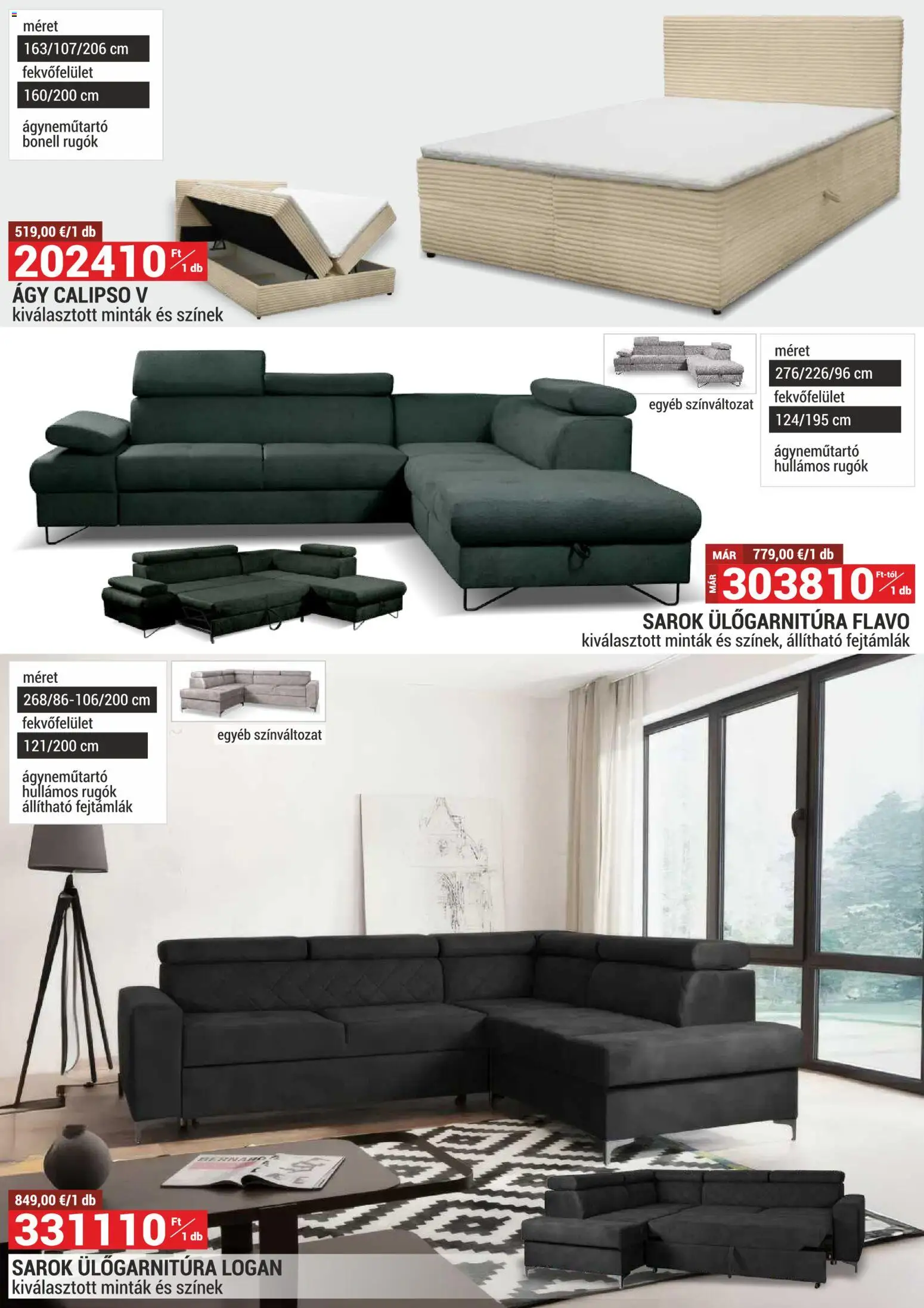 Merkury Market akciós ujság - amely érvényes a következő dátumtól: 01.12.2025 | Oldal: 6 | Termékek: Sarok ülőgarnitúra, Ágy