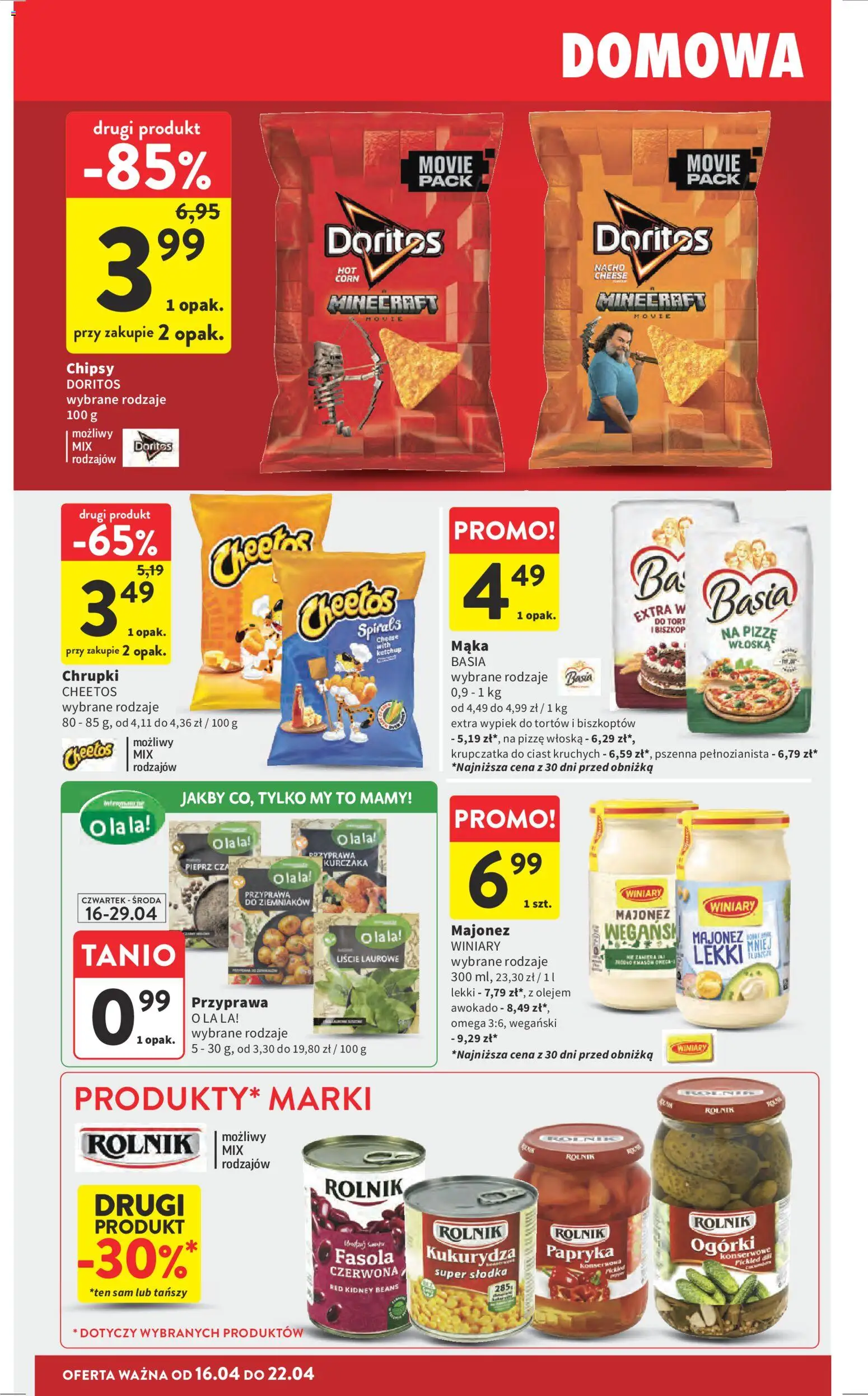 Intermarche gazetka od 16.04.2026 | Strona: 28 | Produkty: Chipsy, Tort, Majonez winiary, Awokado