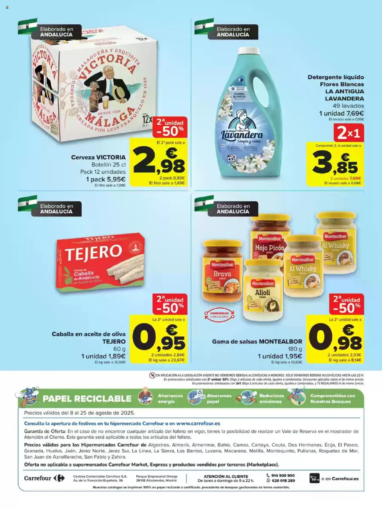 Carrefour folleto │ válido desde el 08.08.2025 | Página: 20 | Productos: Aceite, Aceite de oliva, Whisky, Detergente líquido