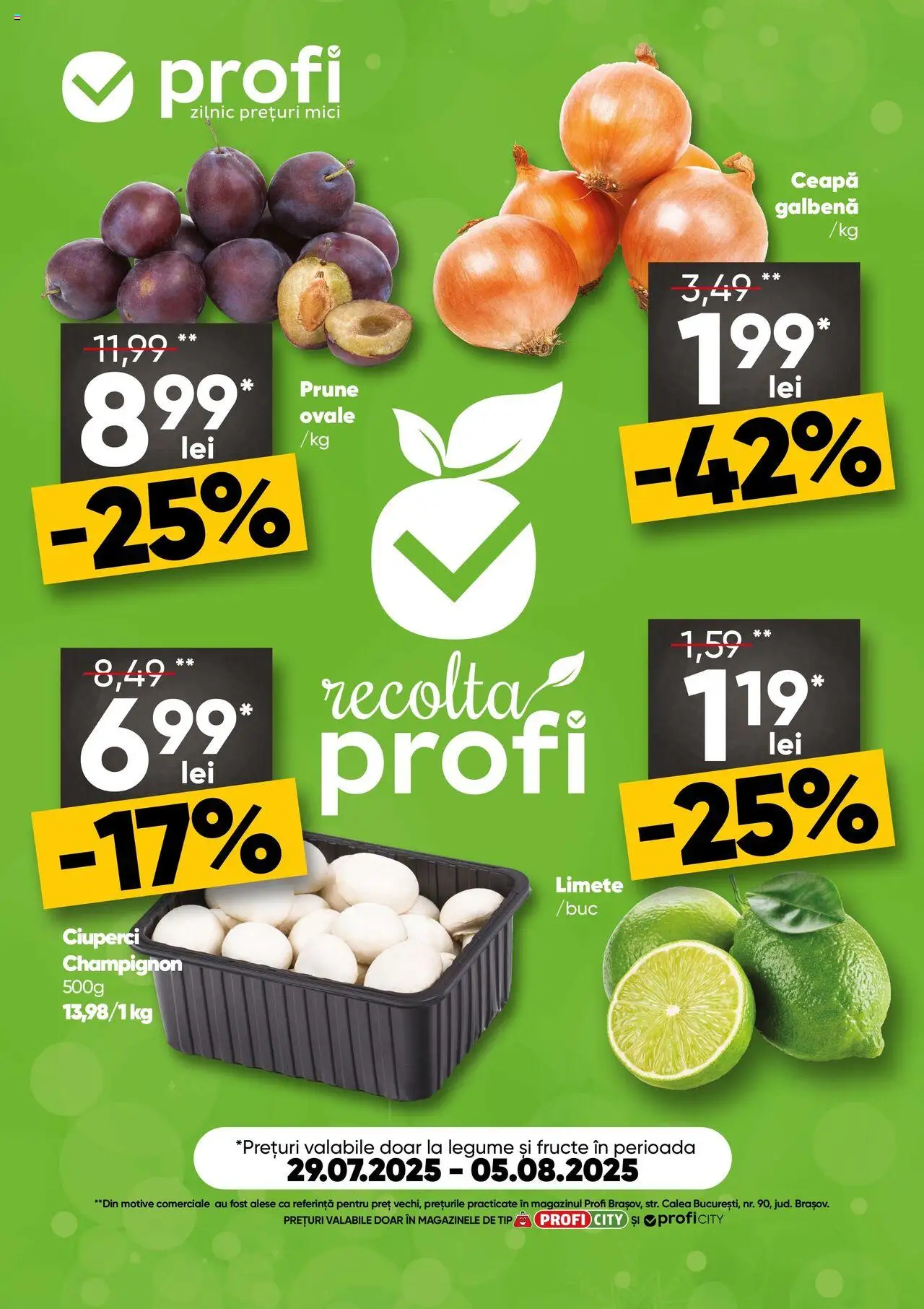 Catalog Profi Fresh City – valabil de la 29.07.2025 | Pagină: 1 | Produse: Ceapă galbenă, Prune, Ceapă, Legume