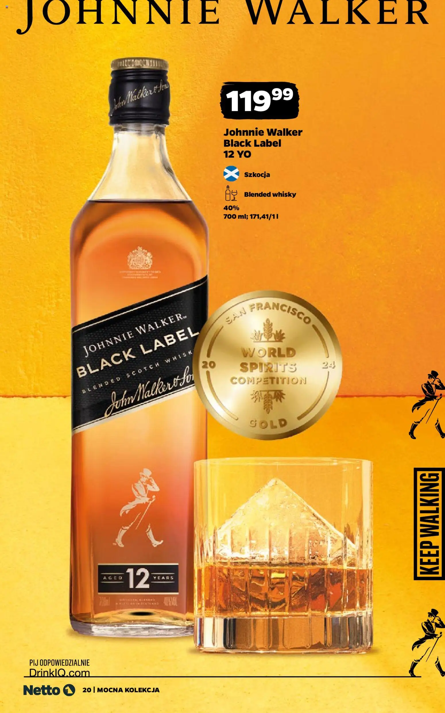 Netto gazetka - Alkohole mocne od 19.01.2026 | Strona: 20 | Produkty: Black Label, Whisky