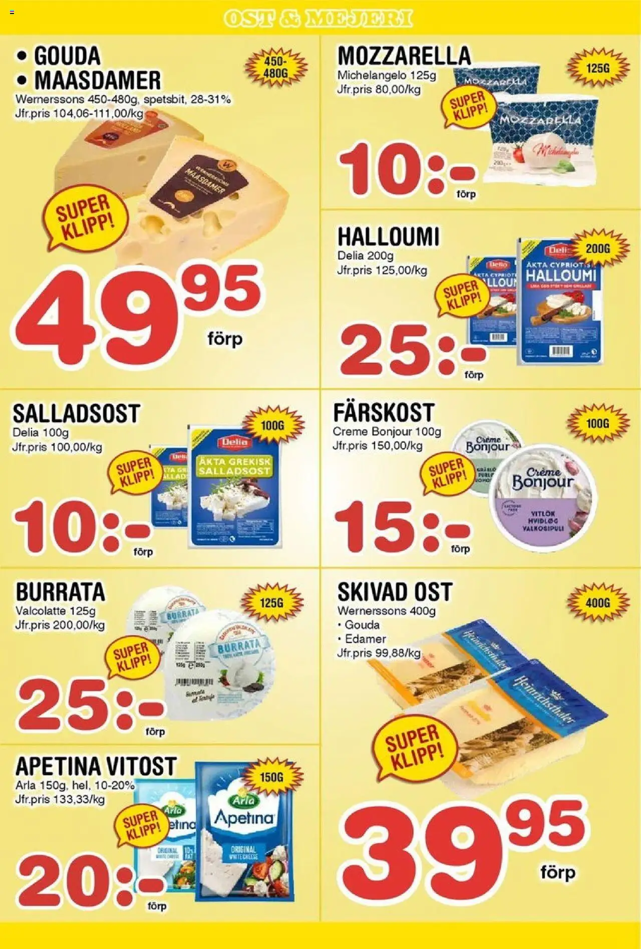 Nya Pulsen reklamblad aktuell från 15.09.2025 | Sida: 7 | Produkter: Burrata, Halloumi, Ost