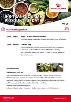 Transgourmet Produkt-Update gültig ab 08.07.2024 | Seite: 9 | Produkte: Erdbeeren, Obst