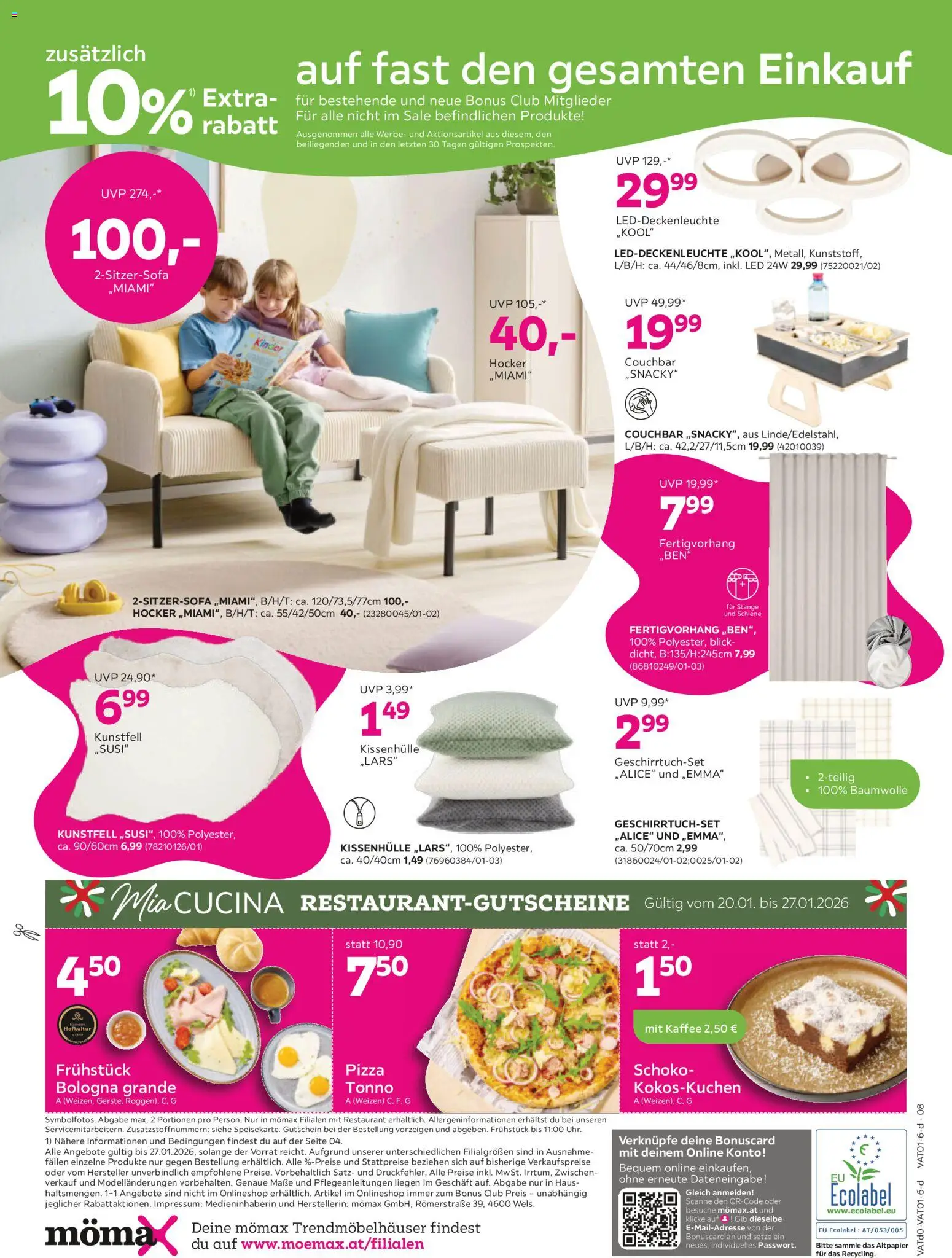 Mömax Prospekt aktuell gültig ab 20.01.2026 | Seite: 8 | Produkte: Kaffee, Pizza