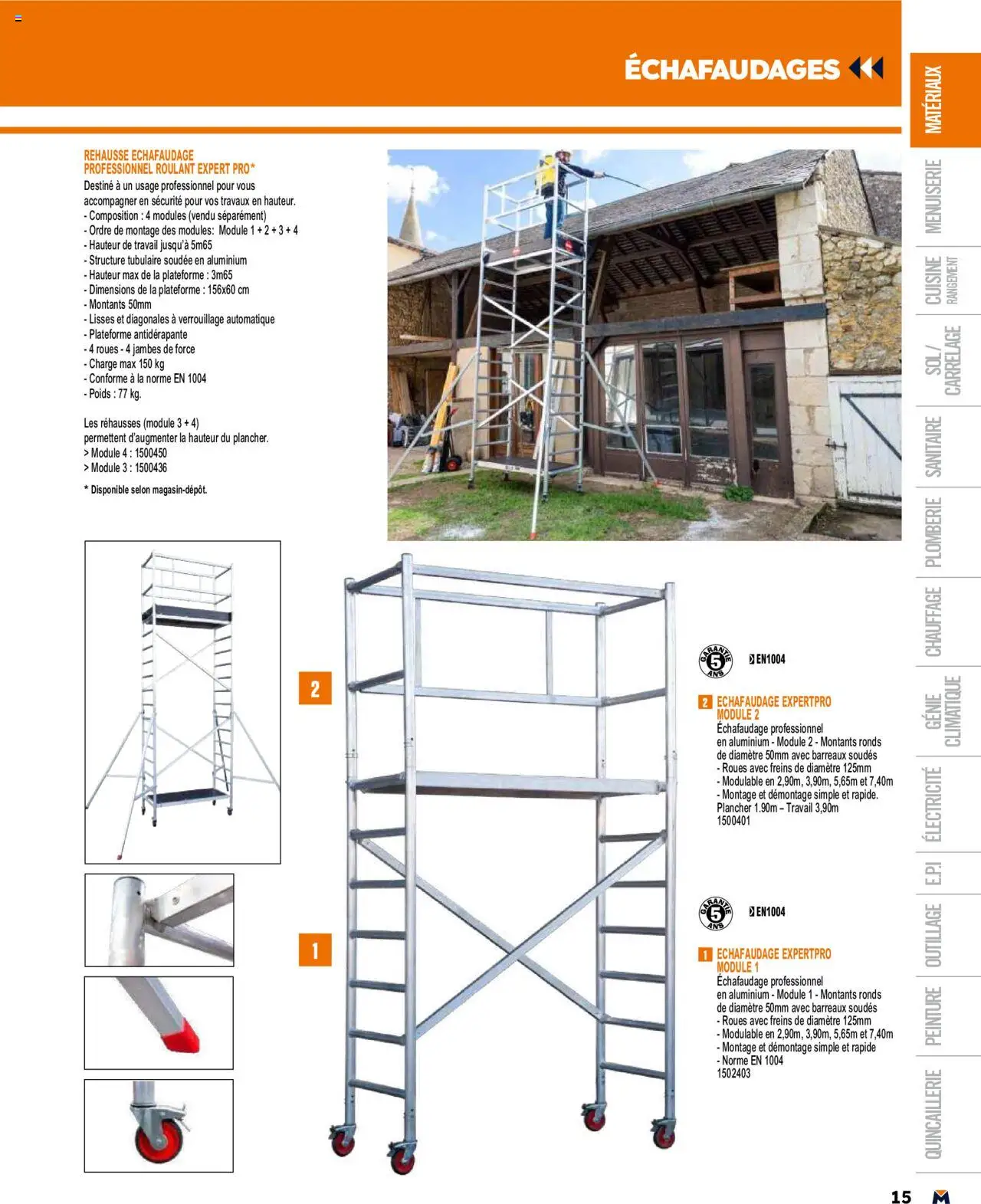 | Page: 15 | Produits: Échafaudage, Poids
