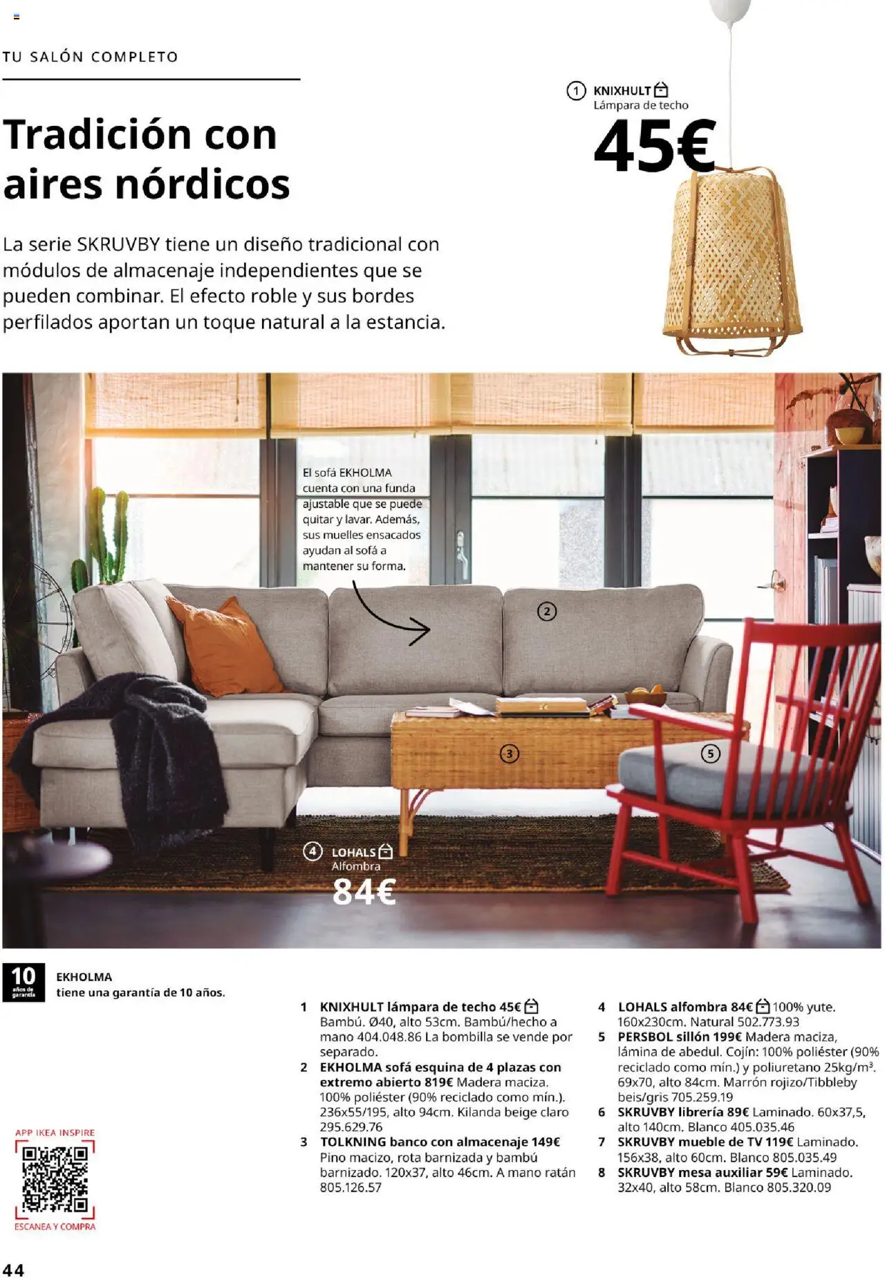 Catálogo IKEA Salones │ válido desde el 17.02.2025 | Página: 44 | Productos: Funda, Bombilla, Almacenaje, Alfombra