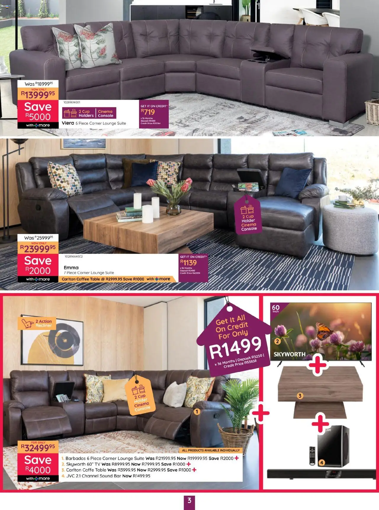 New Bradlows catalogue – valid from 18.09.2025 | Page: 3 | Products: TV, Coffee table, Table, Coffee