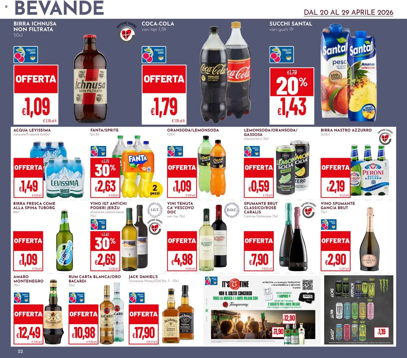 Volantino Pan del 20.04.2026 | Pagina: 22 | Prodotti: Vino, Spumante, Airpods, Amaro