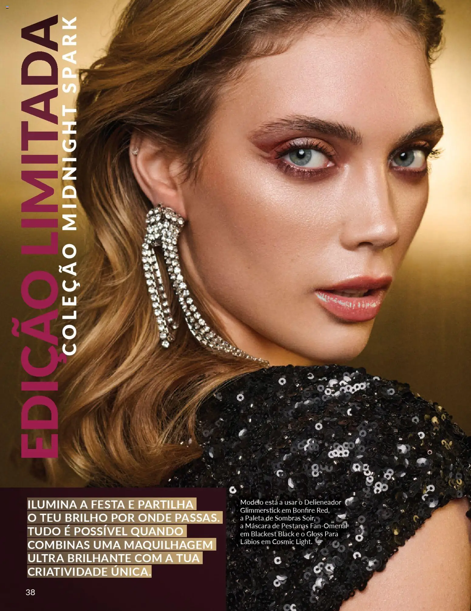 Catálogo Avon Campanha 1 │ válido de 01.01.2026 | Página: 38 | Produtos: Gloss, Máscara de pestanas, Maquilhagem, Sombras