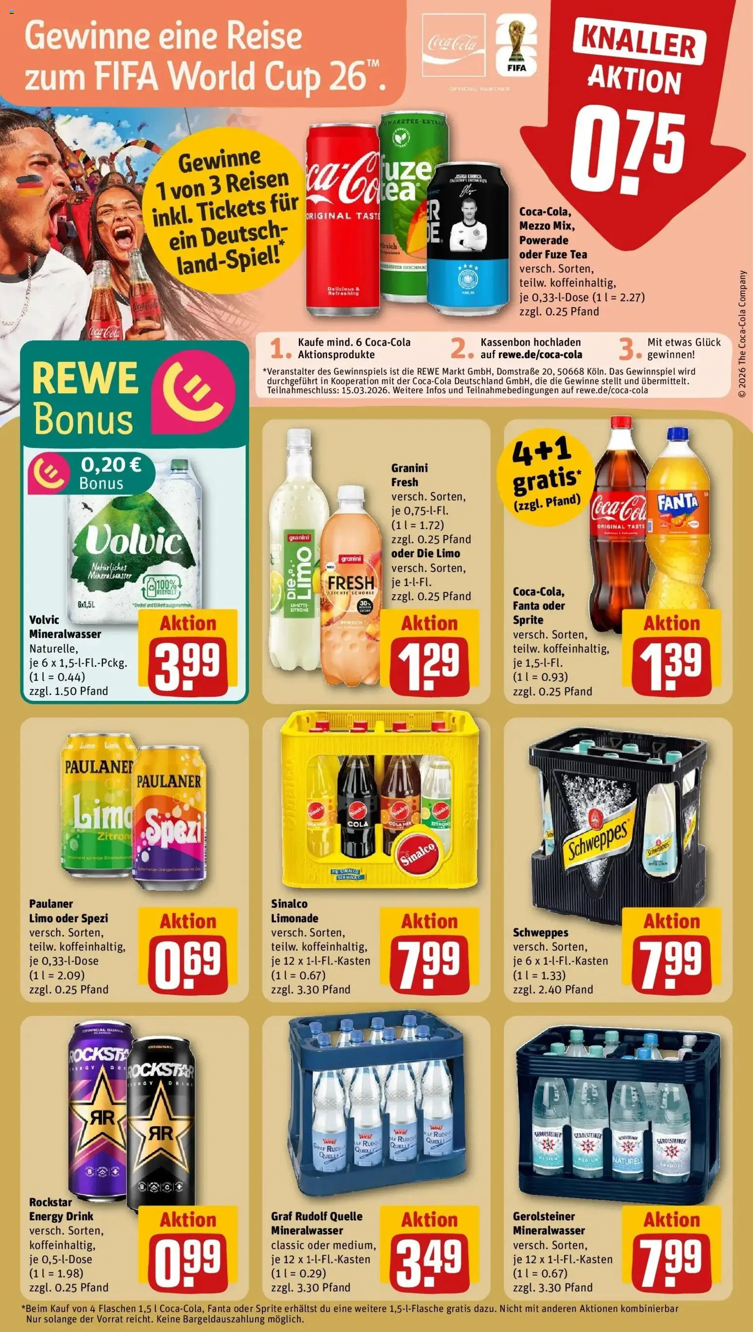 Rewe prospekt Bremen	 – gültig ab 22.02.2026 | Seite: 22 | Produkte: Coca cola, Energy, Rockstar, Limonade