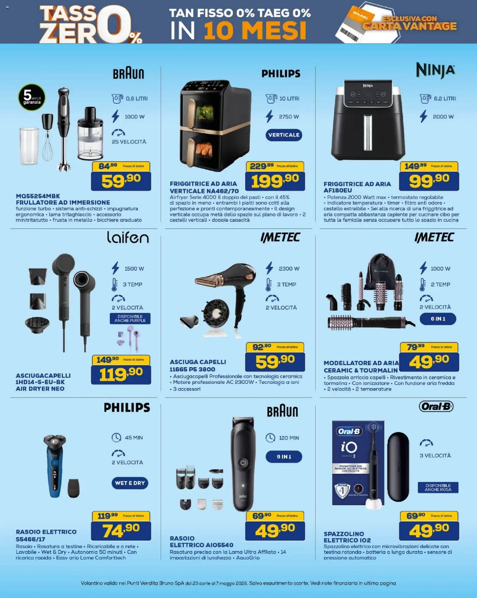 Volantino BRUNO del 23.04.2026 | Pagina: 24 | Prodotti: Spazzola, Frullatore, Rasoio elettrico, Frullatore ad immersione