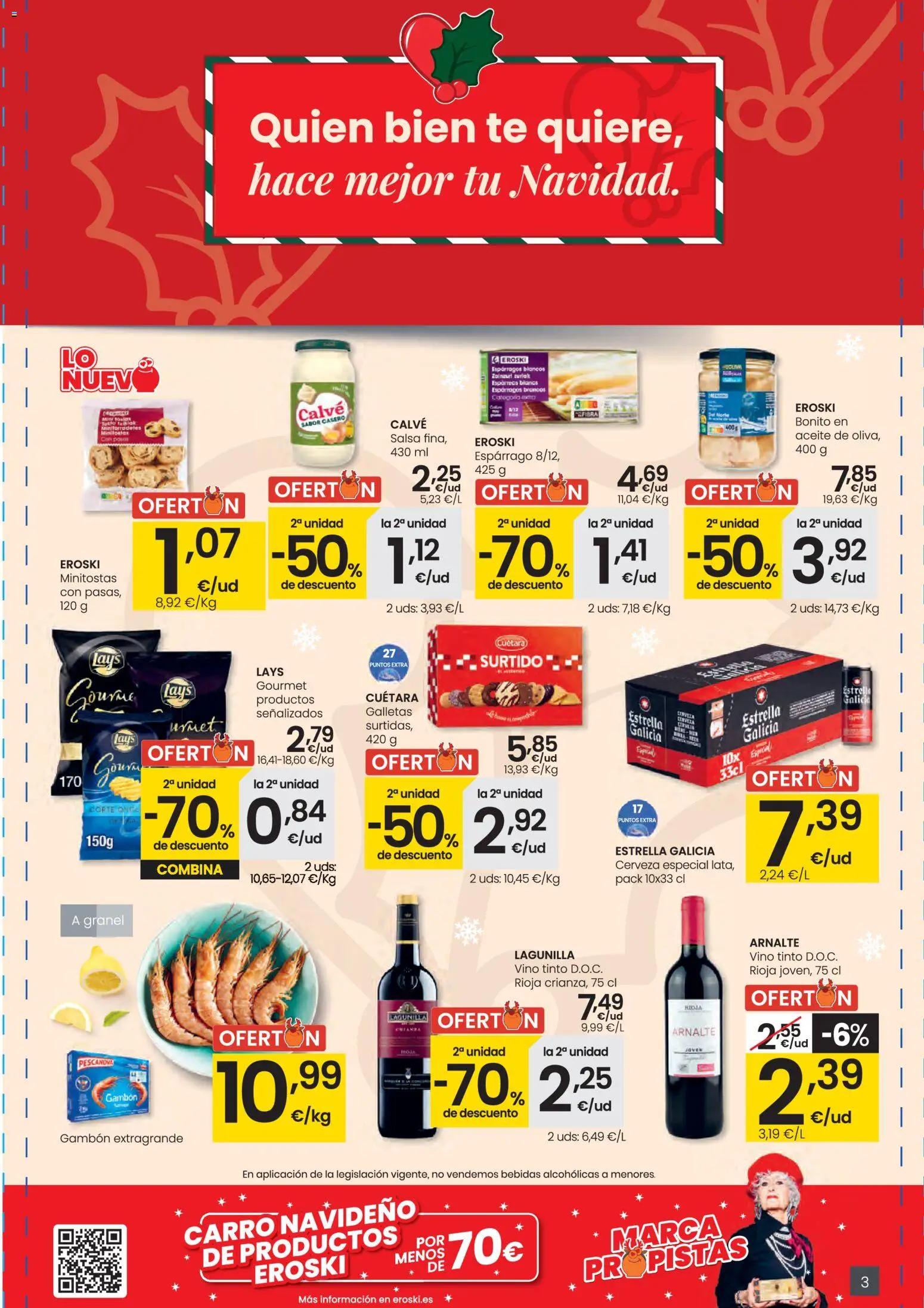 Eroski -  City Busot │ válido desde el 27.11.2025 | Página: 3 | Productos: Aceite, Cerveza, Νερό καρύδας, Galletas