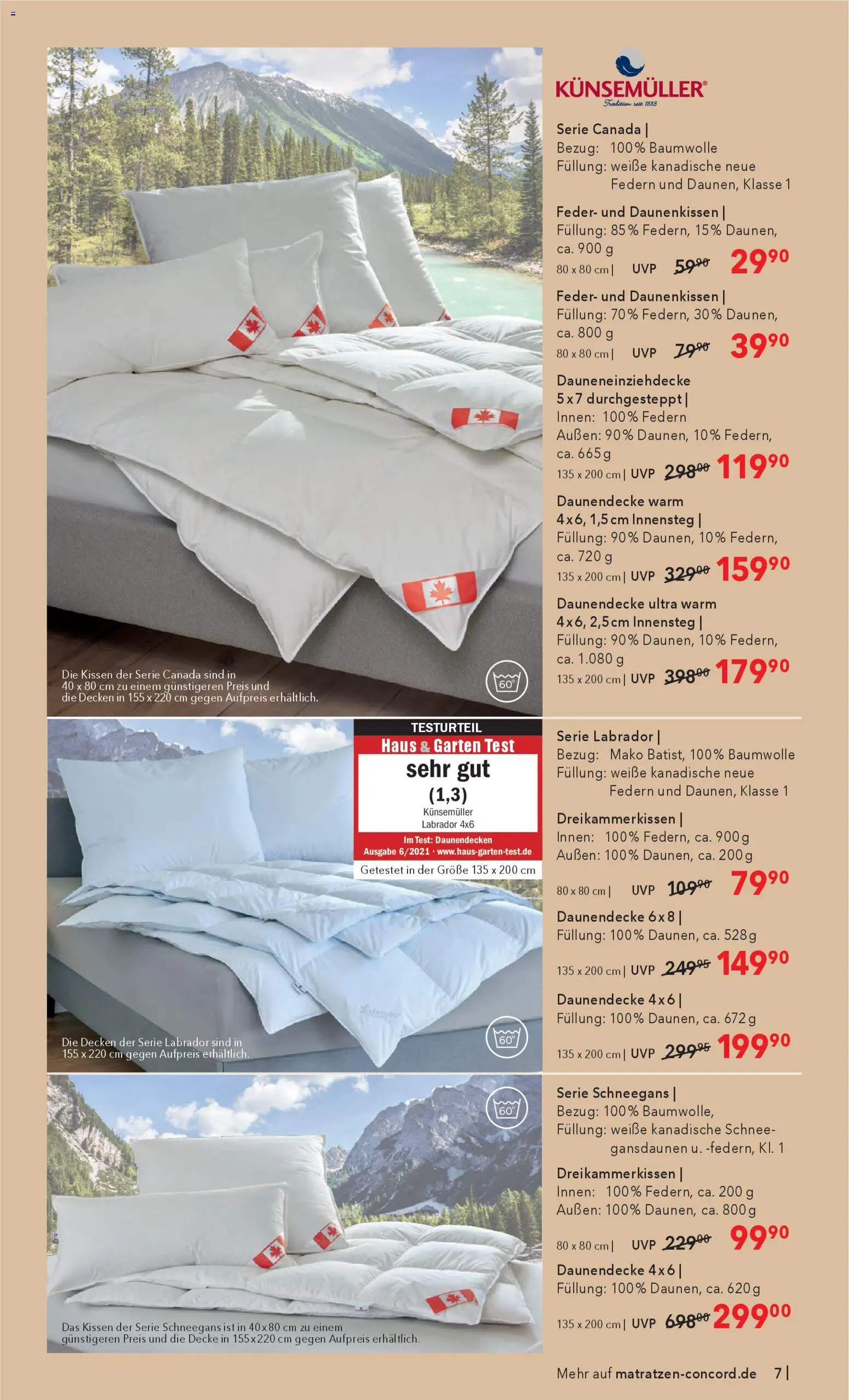 Matratzen Concord Prospekt – gültig ab 25.02.2026 | Seite: 7 | Produkte: Kissen, Decke