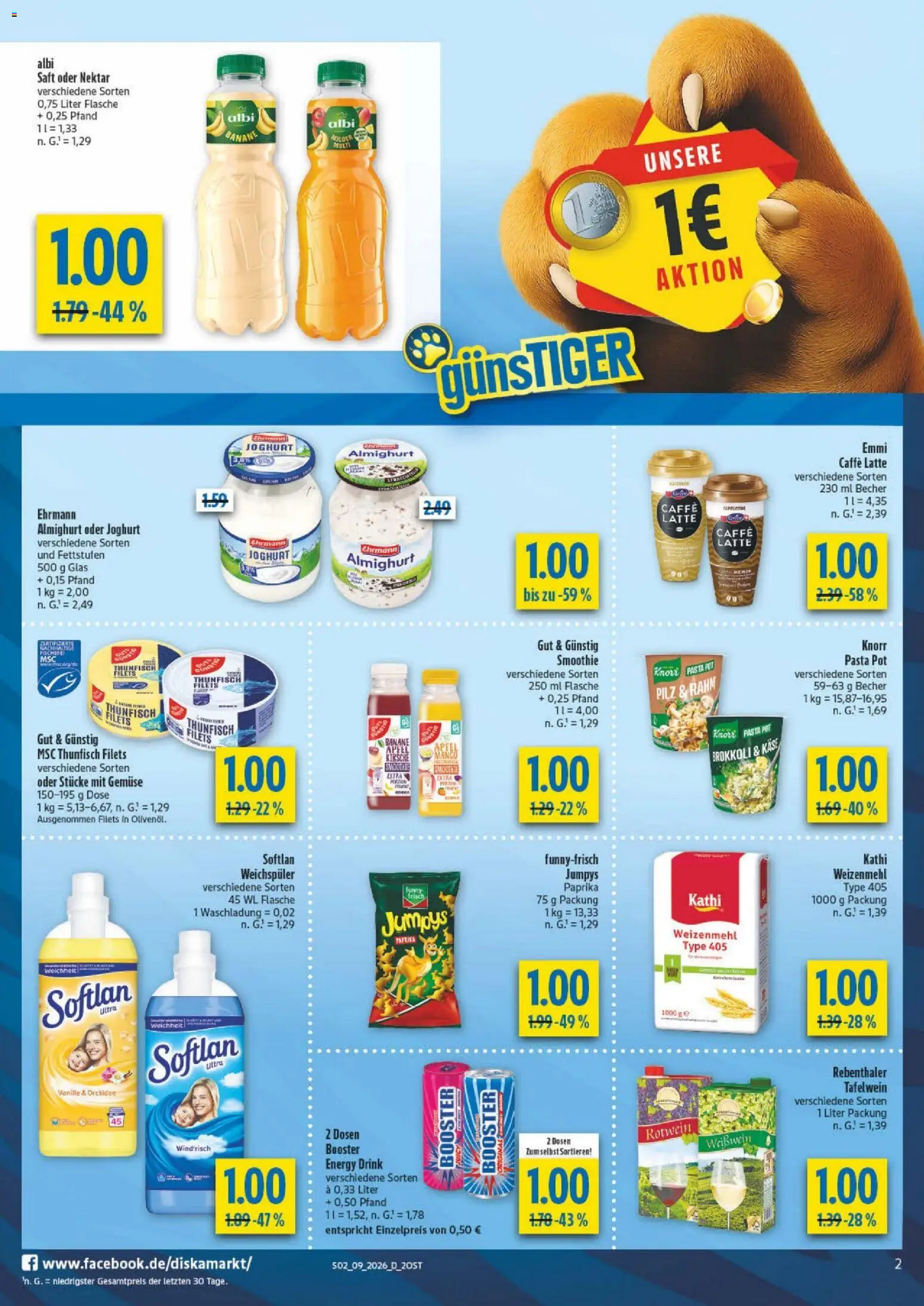 Diska - Diska Angebote Sachsen-Thüringen KW09 – gültig ab 23.02.2026 | Seite: 2 | Produkte: Joghurt, Rotwein, Gemüse, Brokkoli