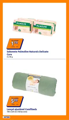 Pré-visualização Action folheto válido de 18.03.2026 | Página: 15 | Produtos: Lençol, Sabonete