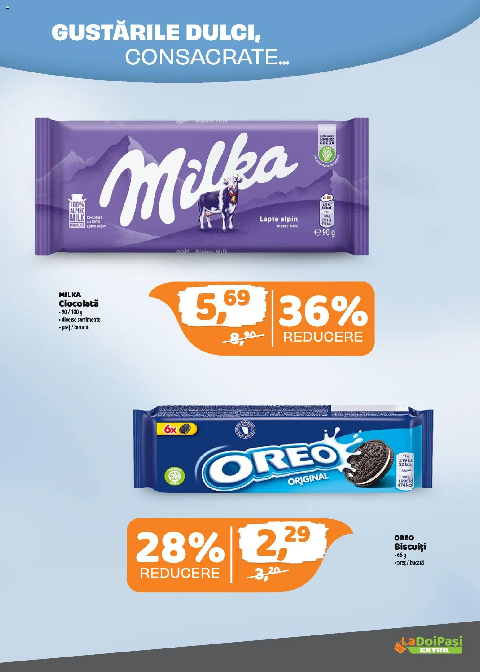 Noul catalog LaDoiPași – valabil de la 01.03.2026 | Pagină: 6 | Produse: Lapte, Ciocolată, Biscuiți