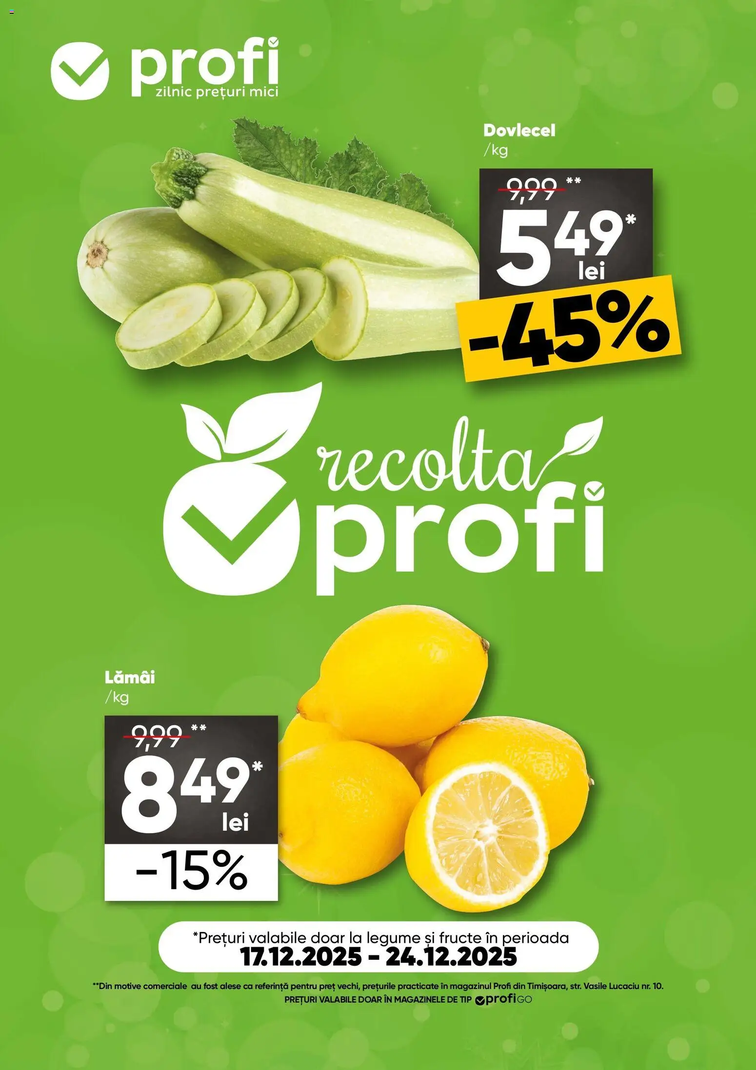 Noul catalog Profi – valabil de la 17.12.2025 | Pagină: 1 | Produse: Mici, Legume, Fructe