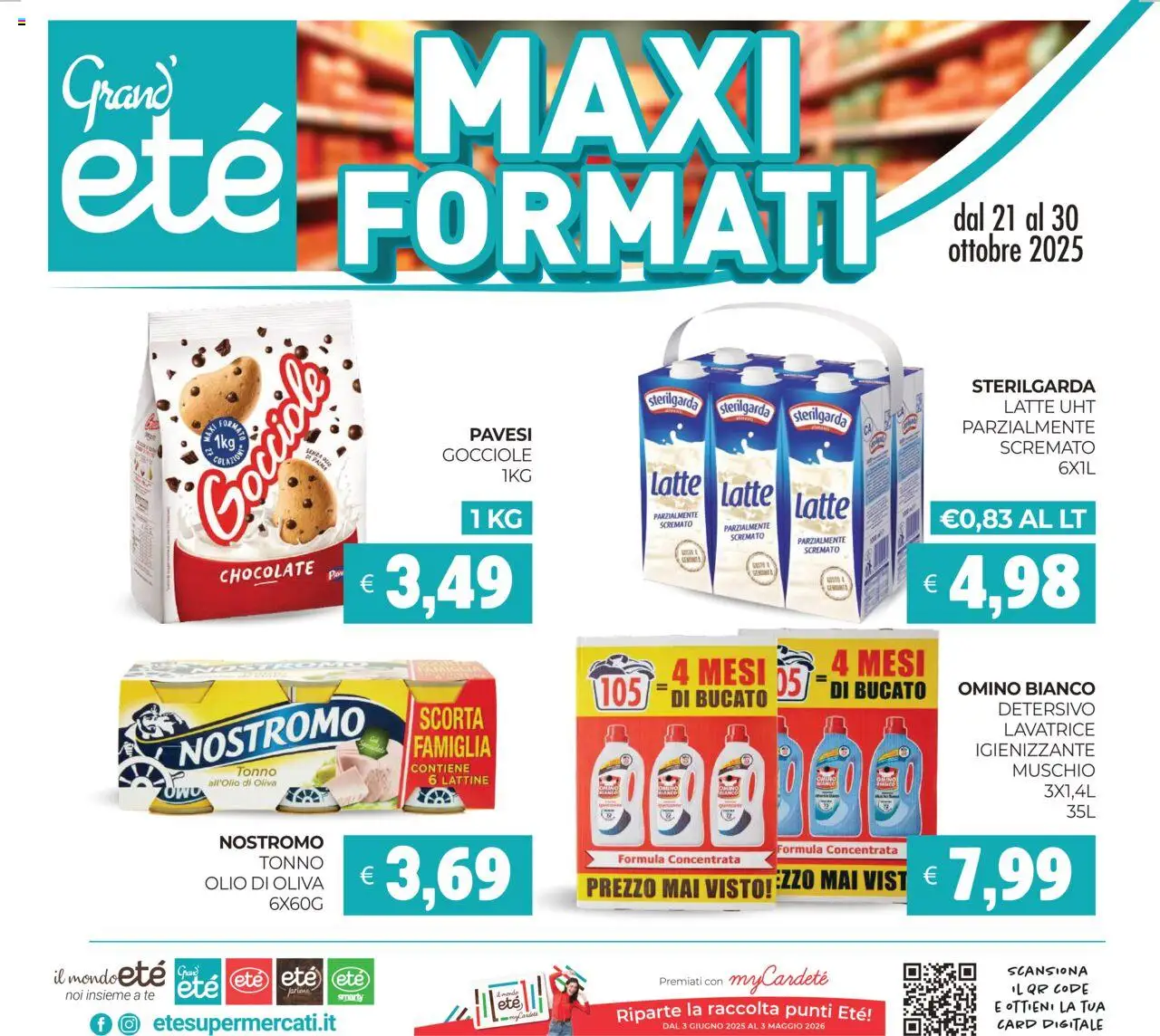 Volantino Eté del 21.10.2025 | Pagina: 1 | Prodotti: Tè, Lavatrice, Tonno, Olio di Oliva