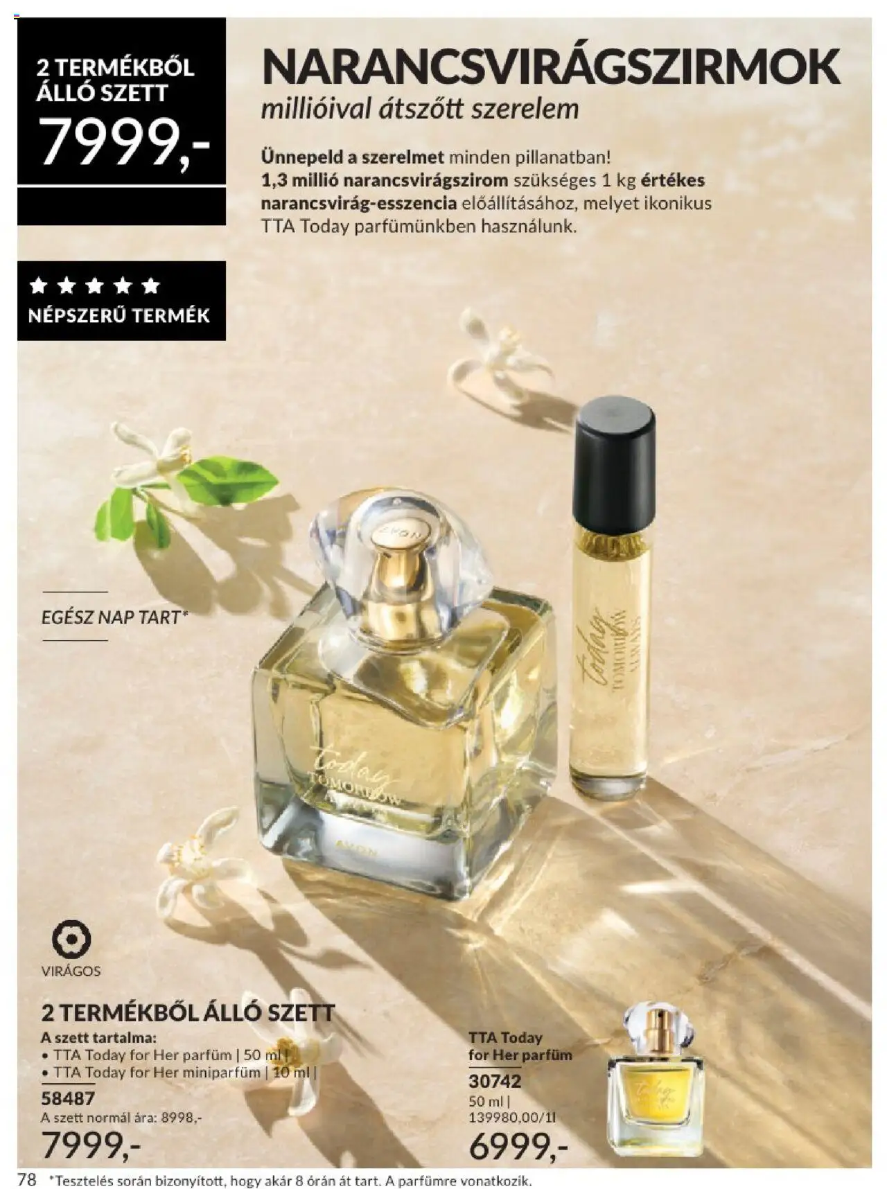 Avon akciós ujság - amely érvényes a következő dátumtól: 01.06.2025 | Oldal: 78 | Termékek: Parfüm
