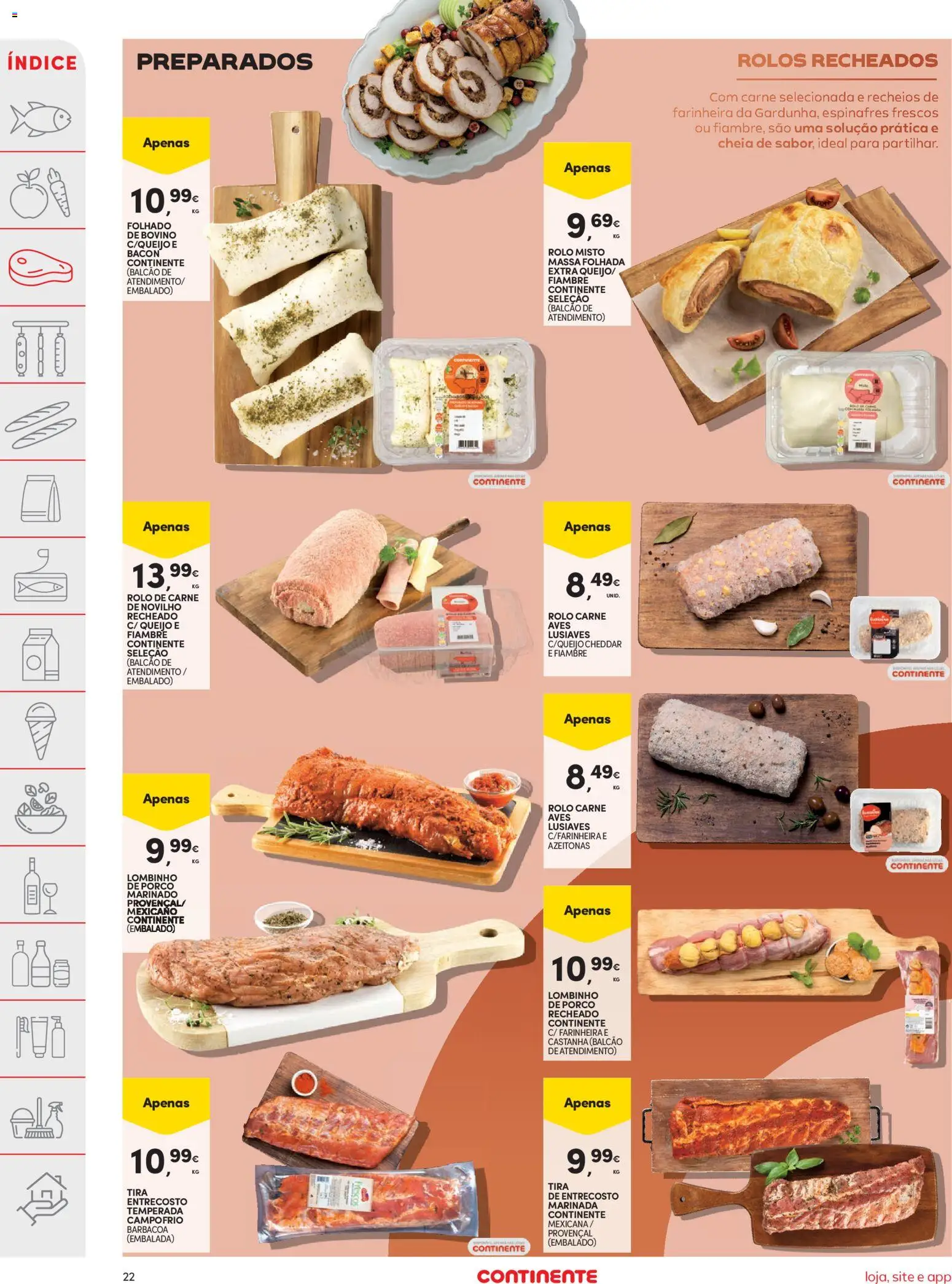 Continente folheto │ válido de 26.12.2025 | Página: 22 | Produtos: Espinafres, Azeitonas, Queijo, Massa