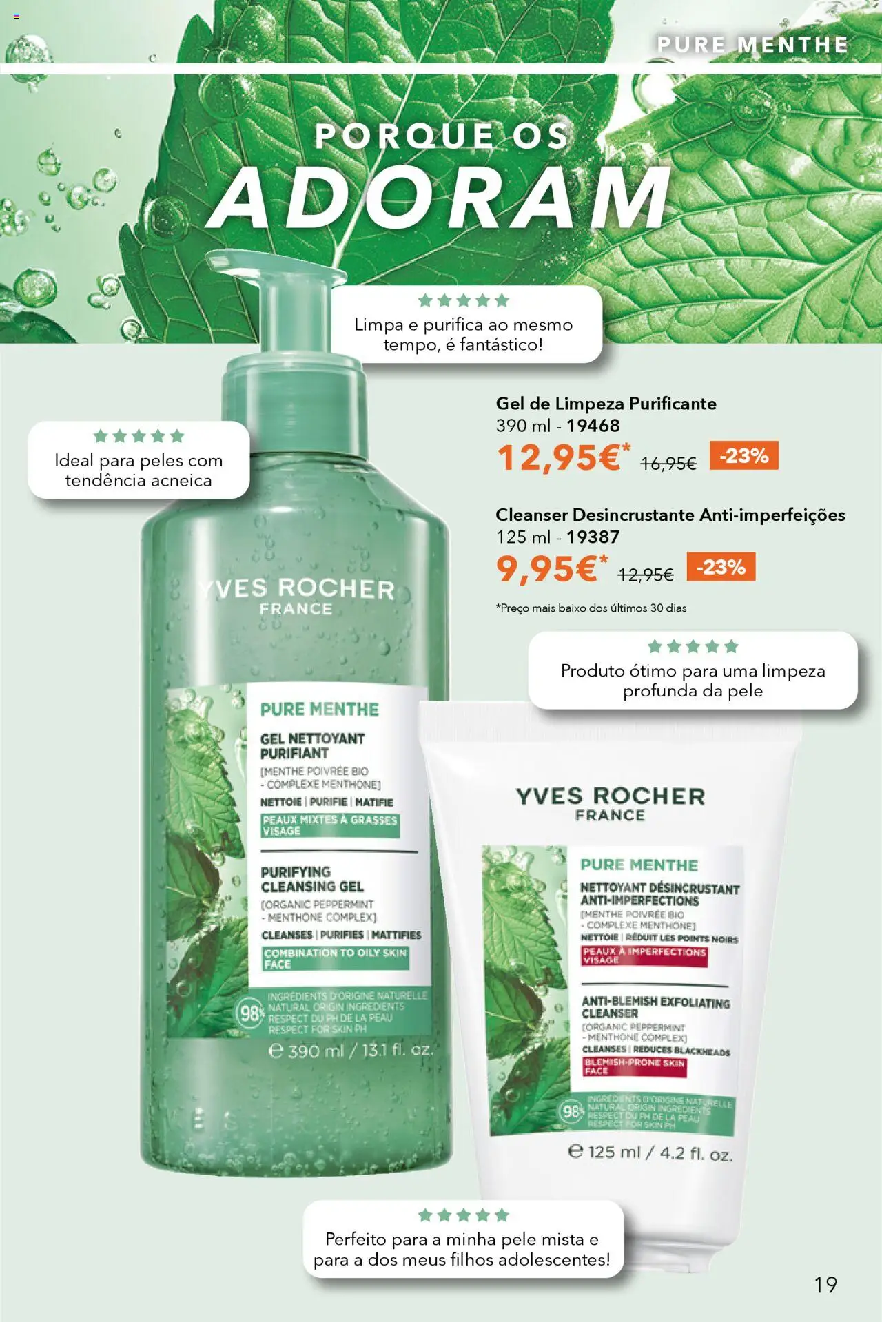 Yves Rocher catálogo 12 │ válido de 24.09.2025 | Página: 19 | Produtos: Gel de limpeza
