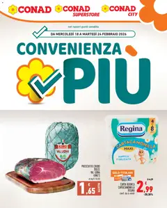 Anteprima del volantino Conad Convenienza Più Lazio catalogo valido a partire dal 18.02.2026