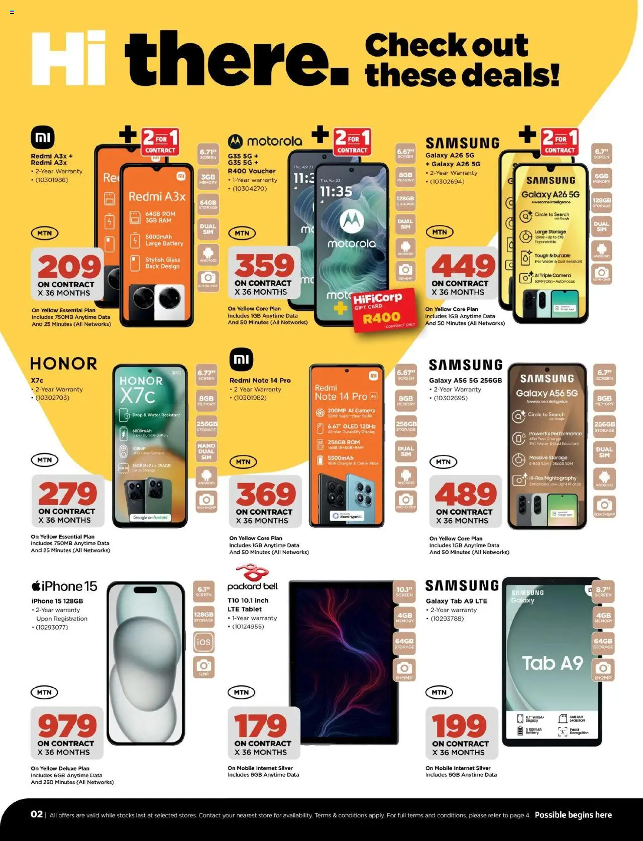 New HiFi Corp catalogue – valid from 07.09.2025 | Page: 2 | Products: Data, Tablet, Gift card, Water