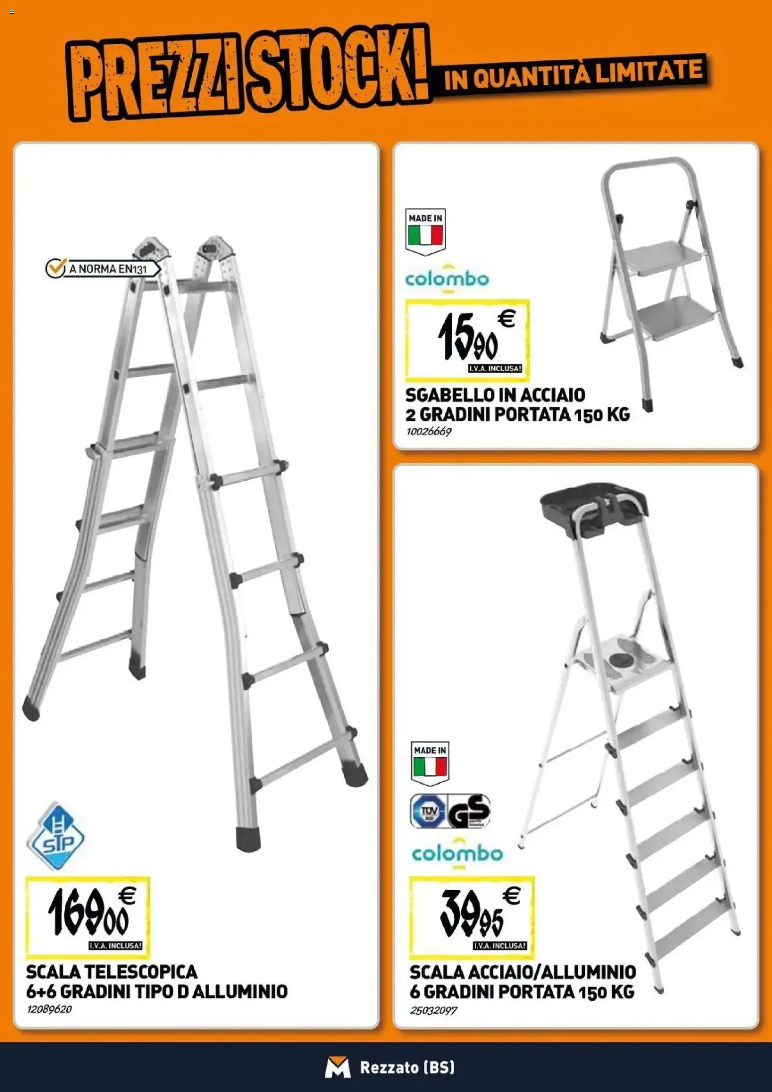 Volantino TECNOMAT del 19.02.2026 | Pagina: 17 | Prodotti: Sgabello, Scala, Alluminio