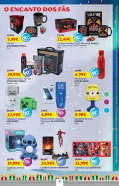 Pré-visualização Auchan - Preços Redondos válido de 02.10.2025 | Página: 9 | Produtos: Candeeiro, Playstation, Notebook, Mesa