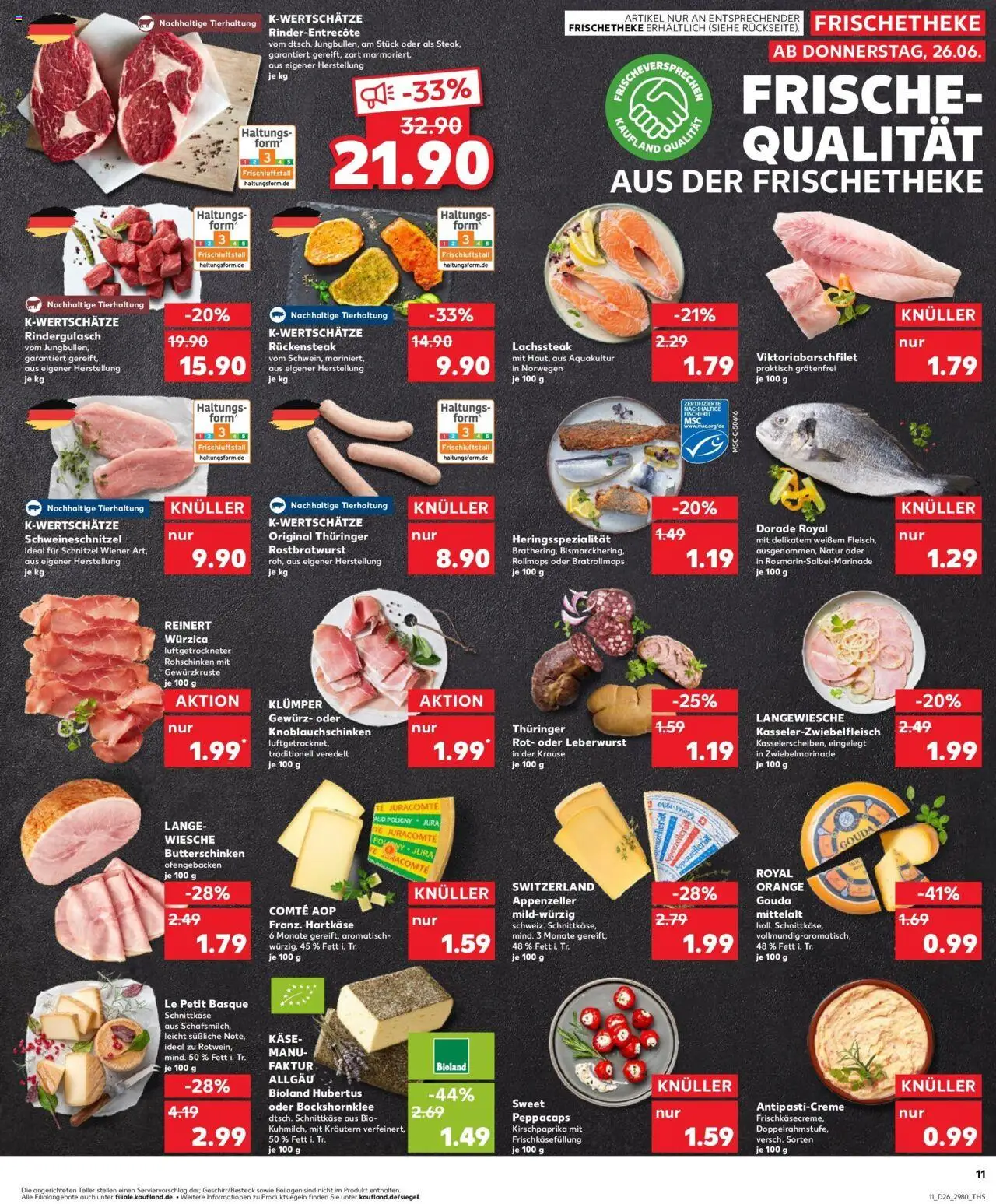 Kaufland prospekt Staßfurt	 - gültig ab dem 29.06.2025 | Seite: 22 | Produkte: Rindergulasch, Butter, Entrecote, Steak