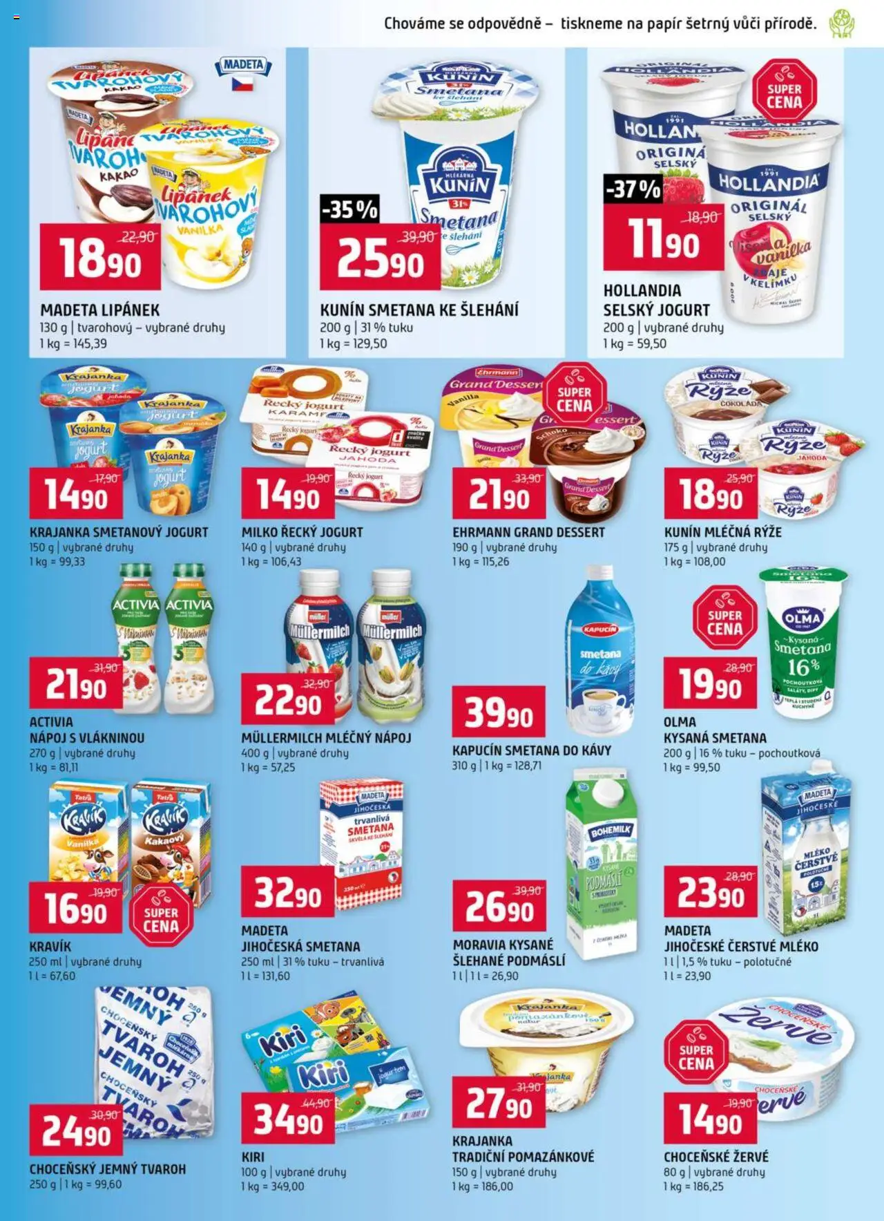Terno leták - Blatná od 08.10.2025 | Strana: 5 | Produkty: Jogurt, Žervé, Smetana ke šlehání, Kakao