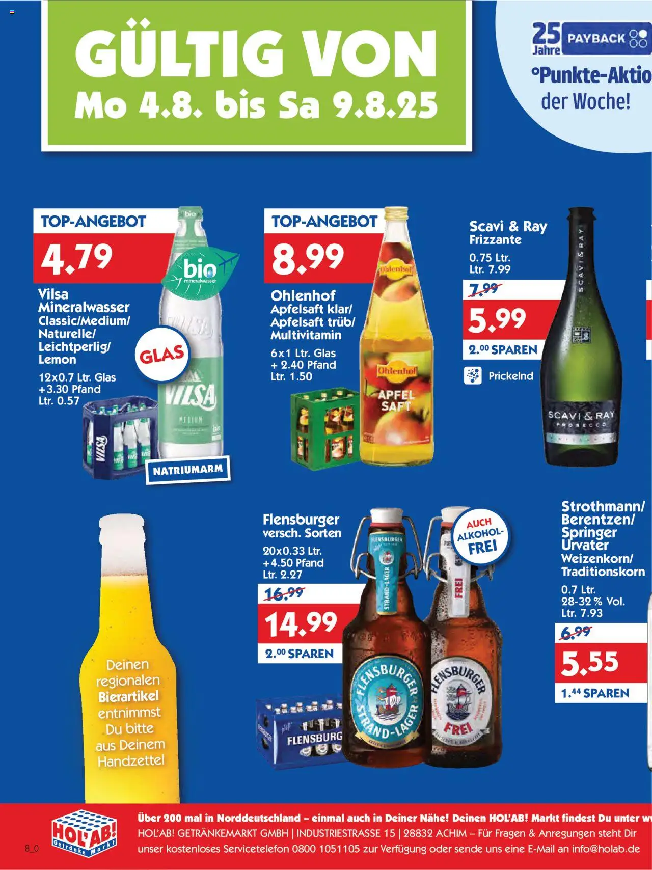 HOL’AB! Prospekt 	 - gültig ab dem 04.08.2025 | Seite: 2 | Produkte: Äpfel, Apfelsaft, Mineralwasser, Flensburger
