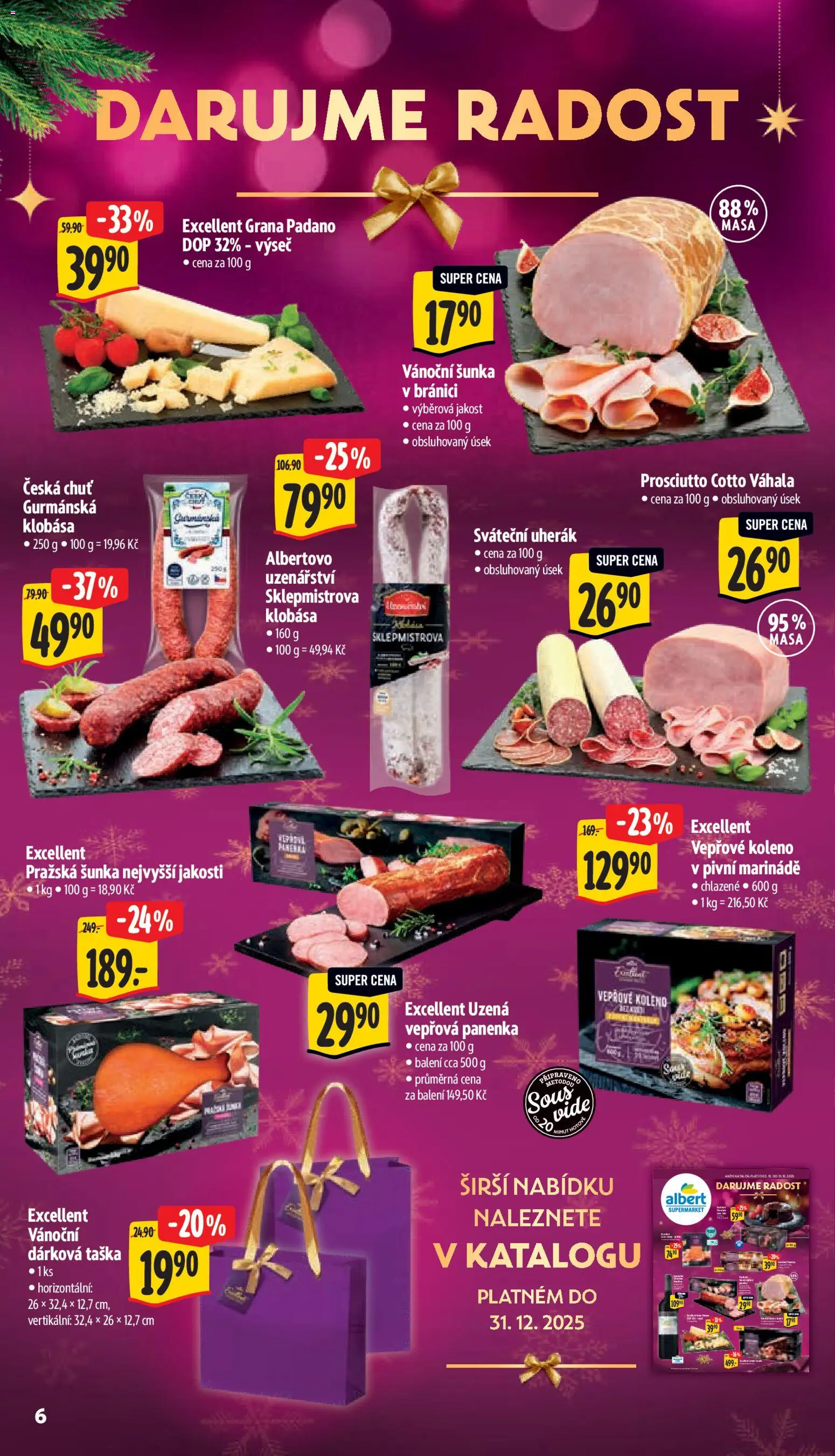 Albert leták - Supermarket od 17.12.2025 | Strana: 11 | Produkty: Uherák, Dárková taška, Taška, Cotto