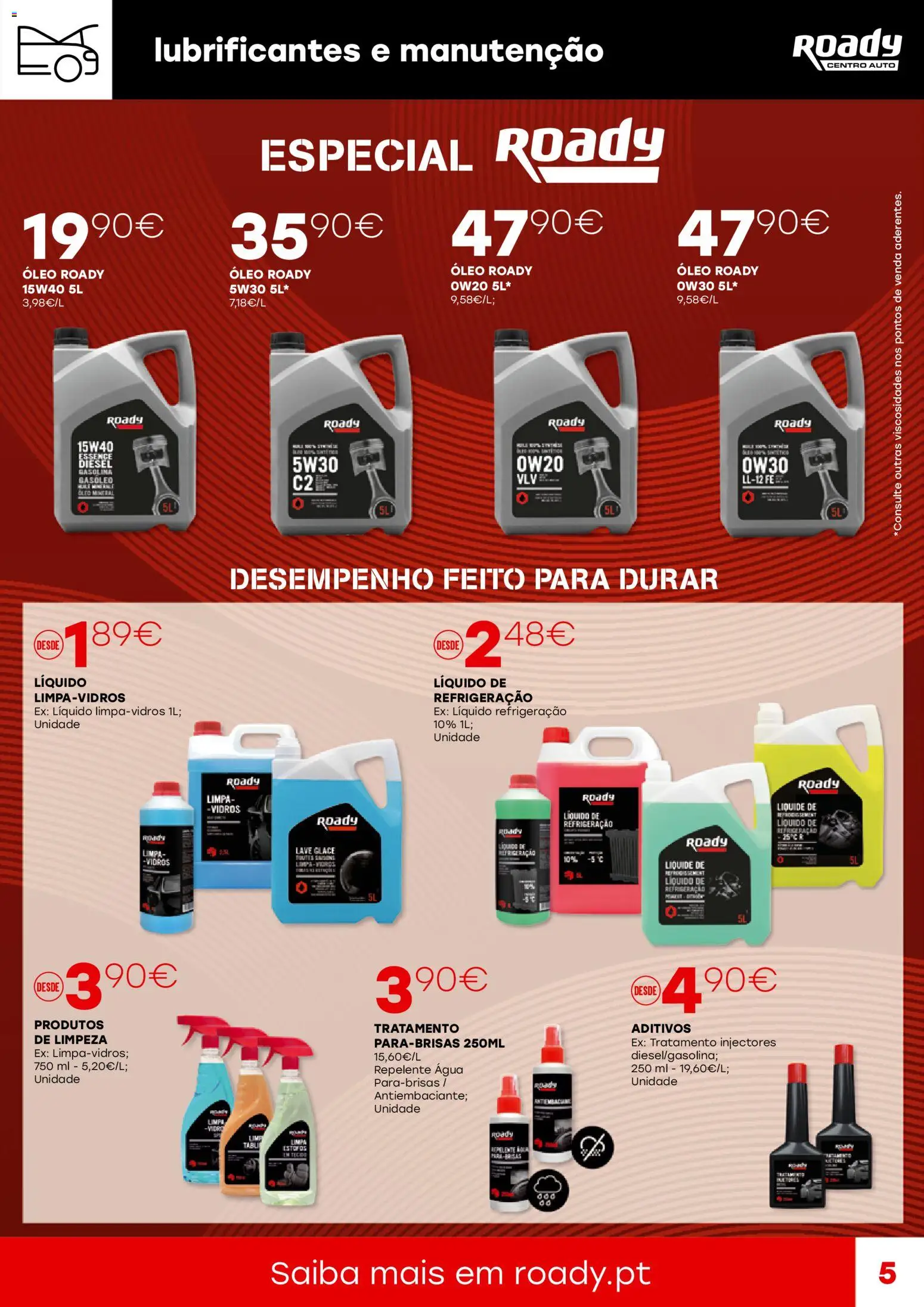 Roady - folheto │ válido de 02.01.2026 | Página: 5 | Produtos: Agua, Repelente, Óleo