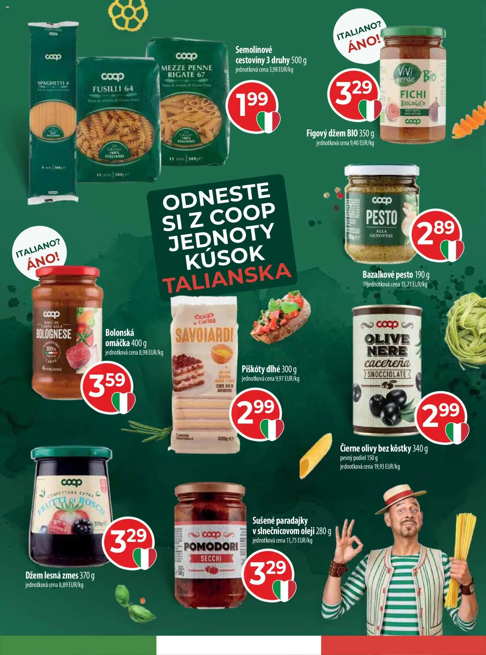 Nové COOP Jednota akcie – leták je platný od 13.11.2025 | Strana: 8 | Produkty: Penne, Fusilli, Cestoviny, Omáčka