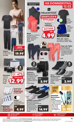 Socken, aus Baumwolle, Polyester, Elastodien und Elastan ab 4.99 ab 12.03.2026 gültig | Seite: 53 | Produkte: Shirt, Tasche, Bekleidung, Leggings